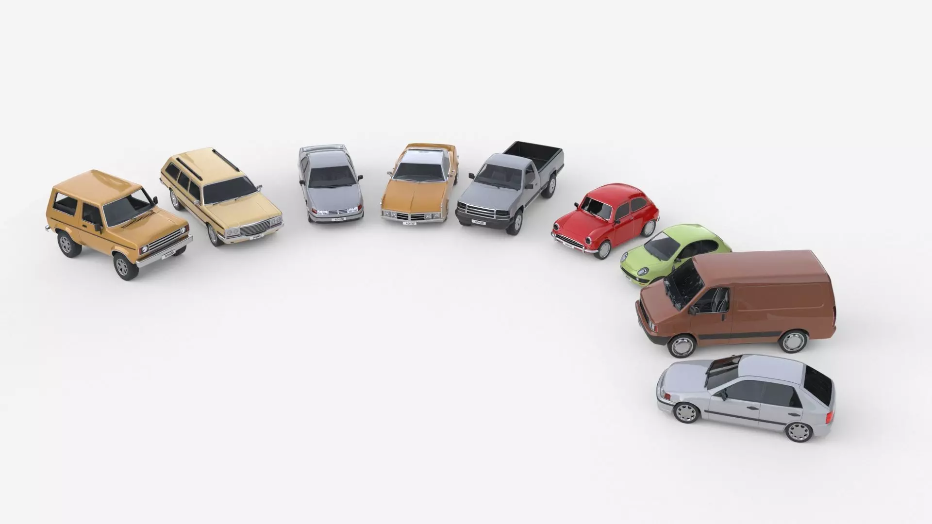 Classic Generic Car Collection High-Quality 3D Models _12