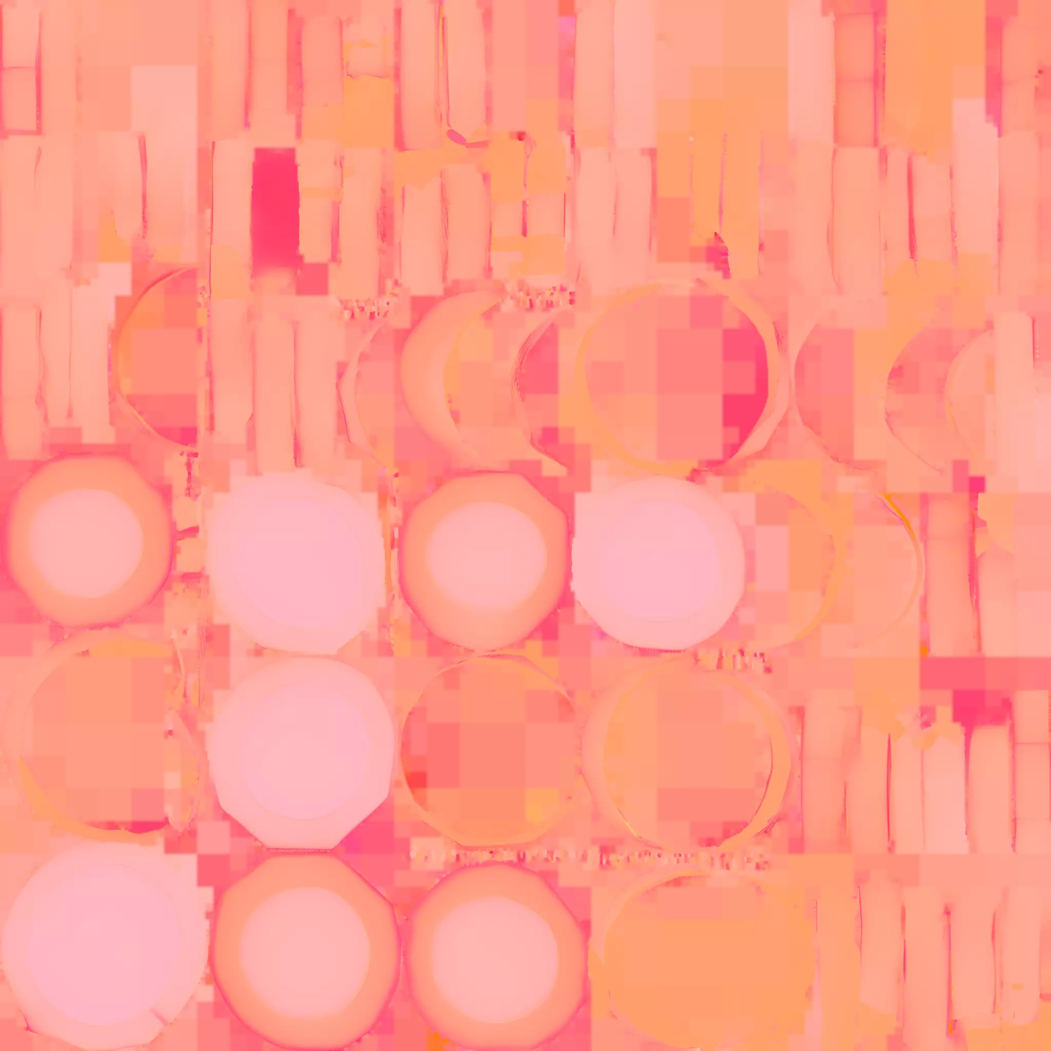 Stacks of golden octagonal coins 3D model_10