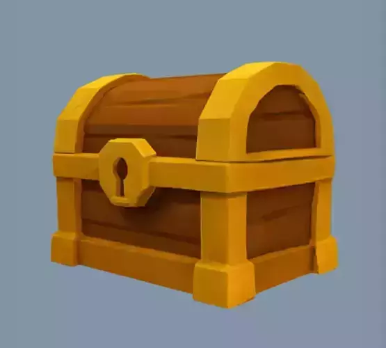 A treasure chest with lock