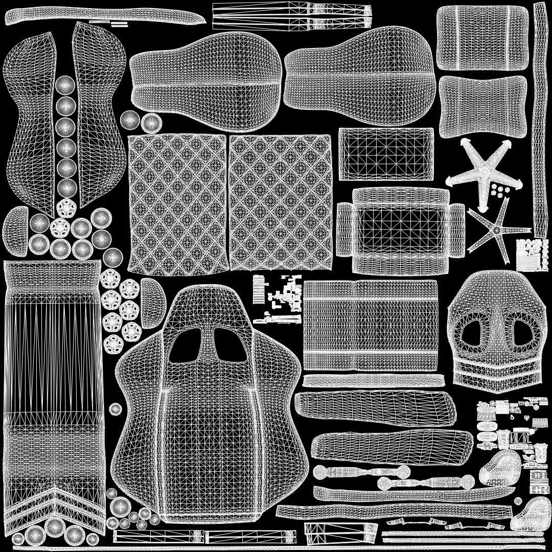 Gaming Chair 3D model_6