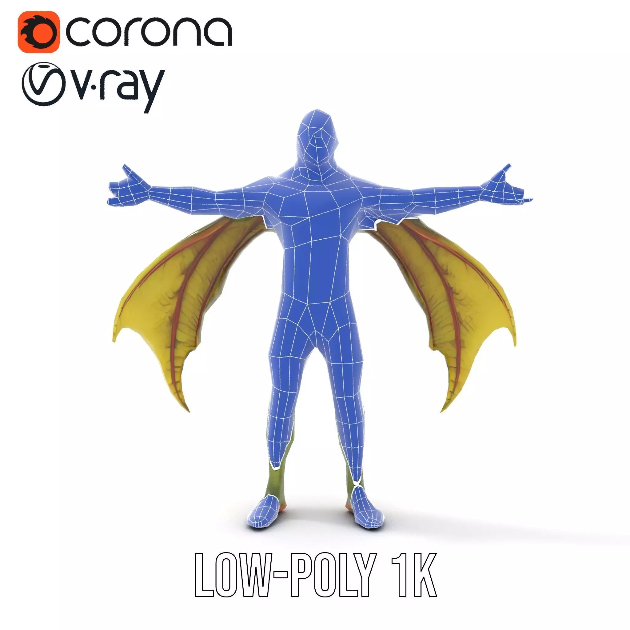 Winged Demon Creature Model Pack Low-poly 3D model_28