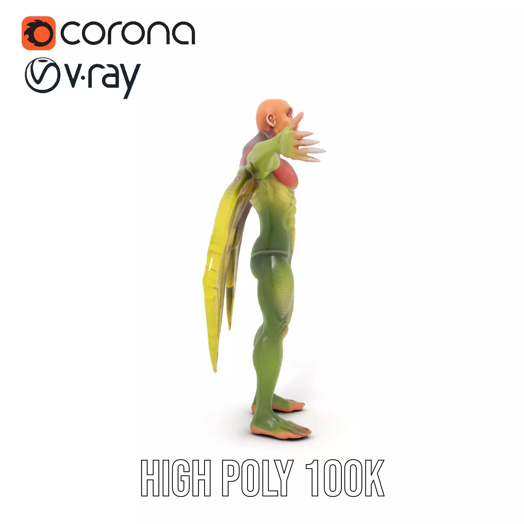 Winged Demon Creature Model Pack Low-poly 3D model_29