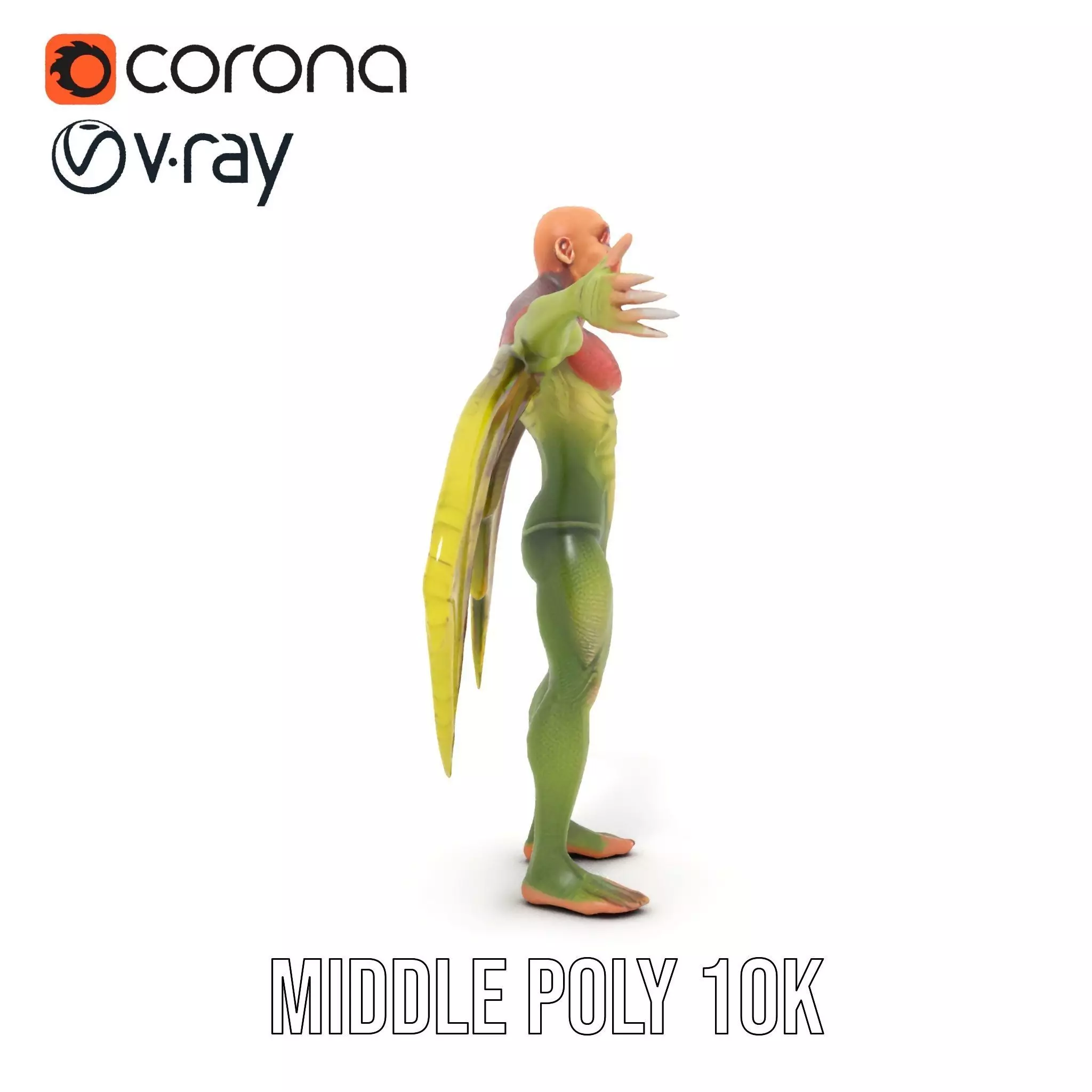 Winged Demon Creature Model Pack Low-poly 3D model_11