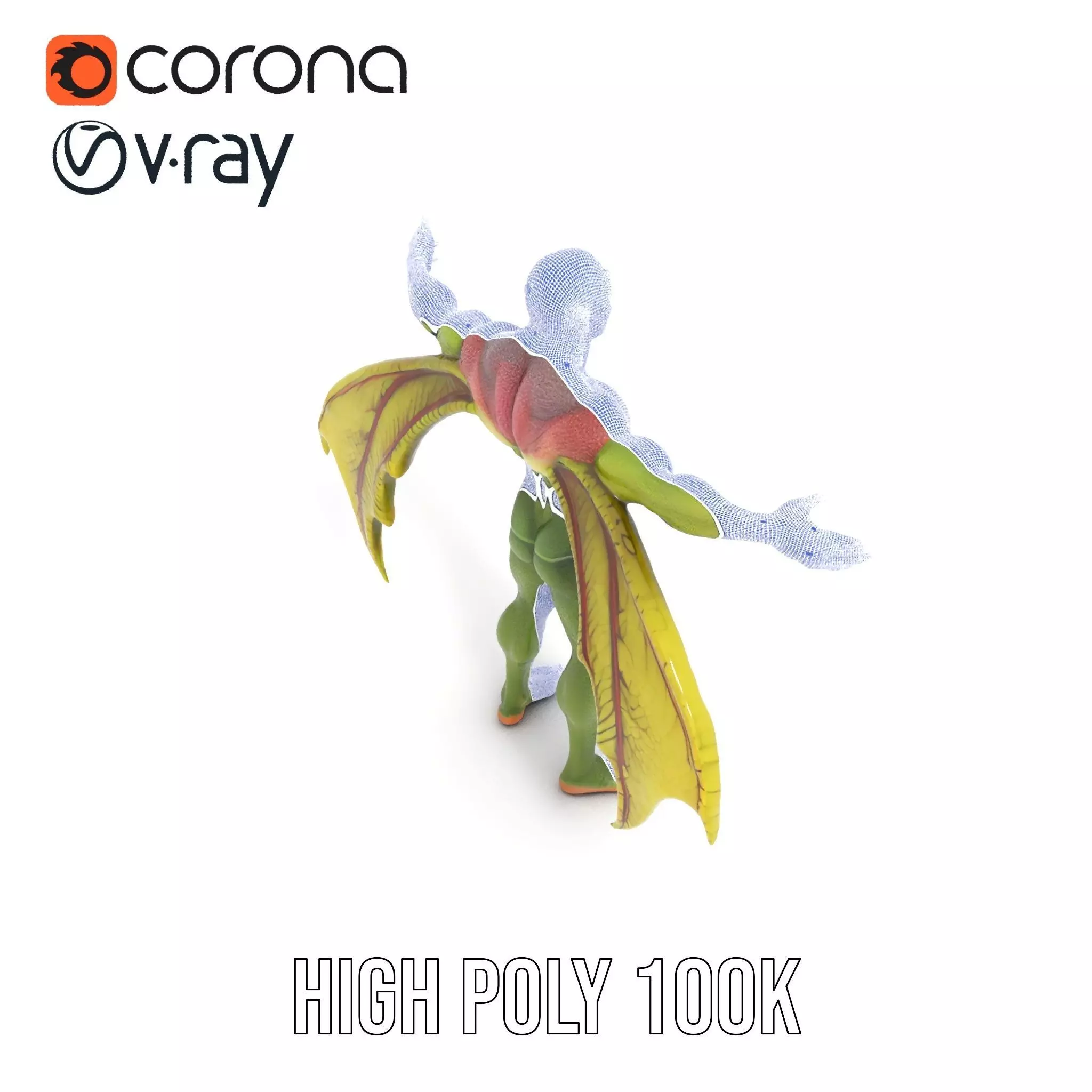 Winged Demon Creature Model Pack Low-poly 3D model_34