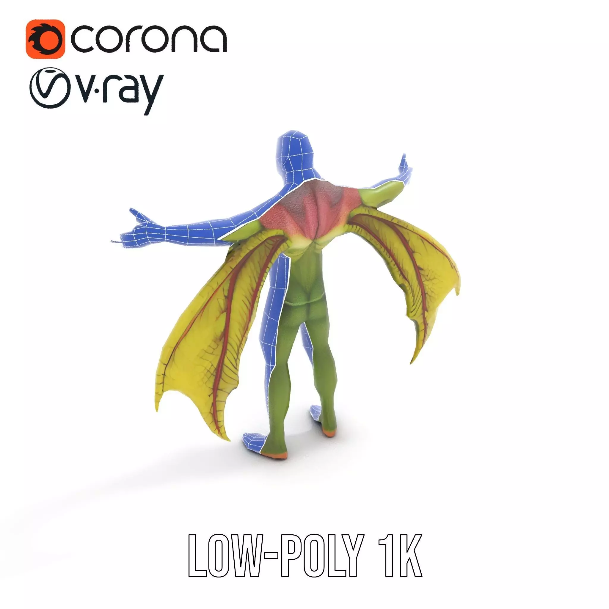 Winged Demon Creature Model Pack Low-poly 3D model_25