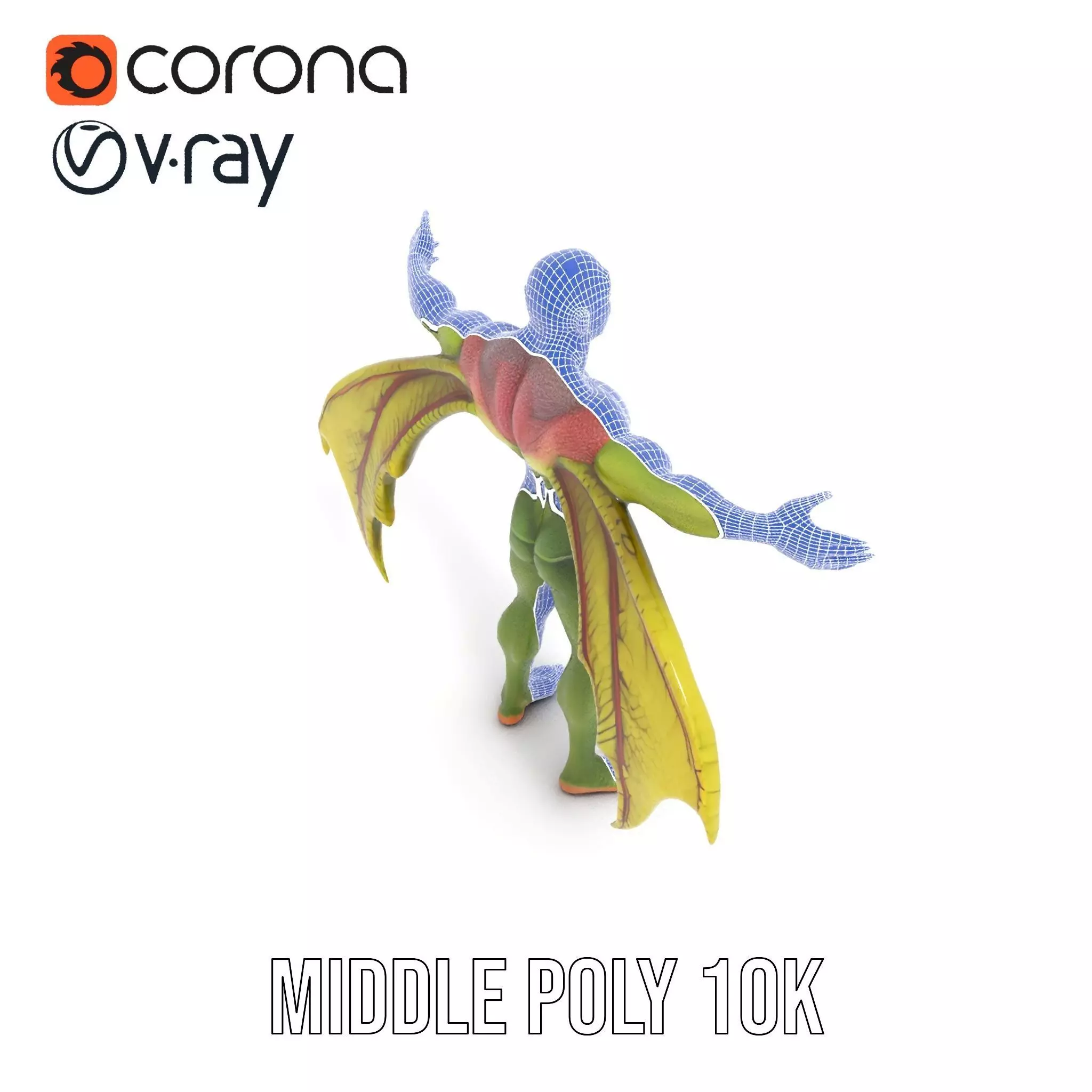 Winged Demon Creature Model Pack Low-poly 3D model_27