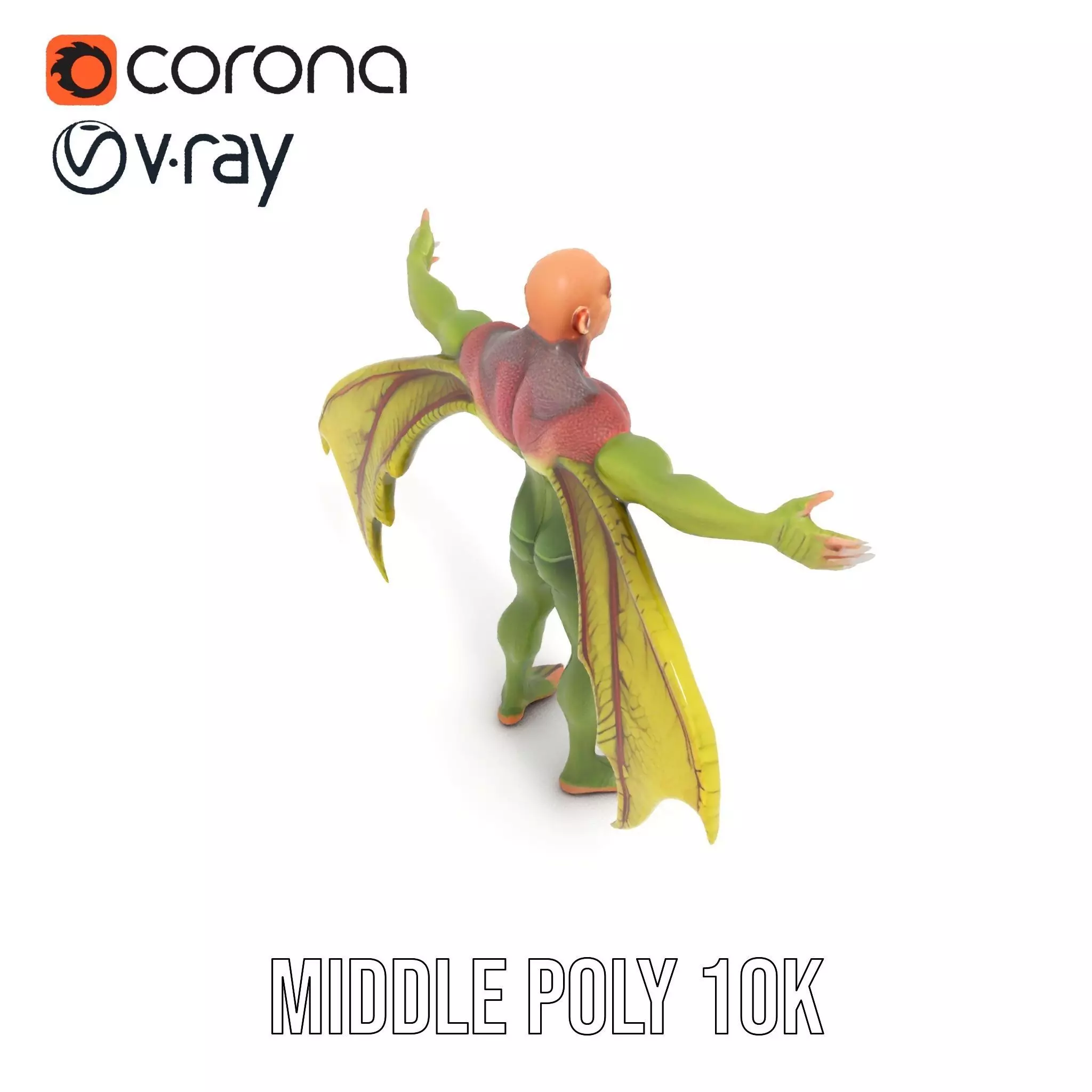 Winged Demon Creature Model Pack Low-poly 3D model_19