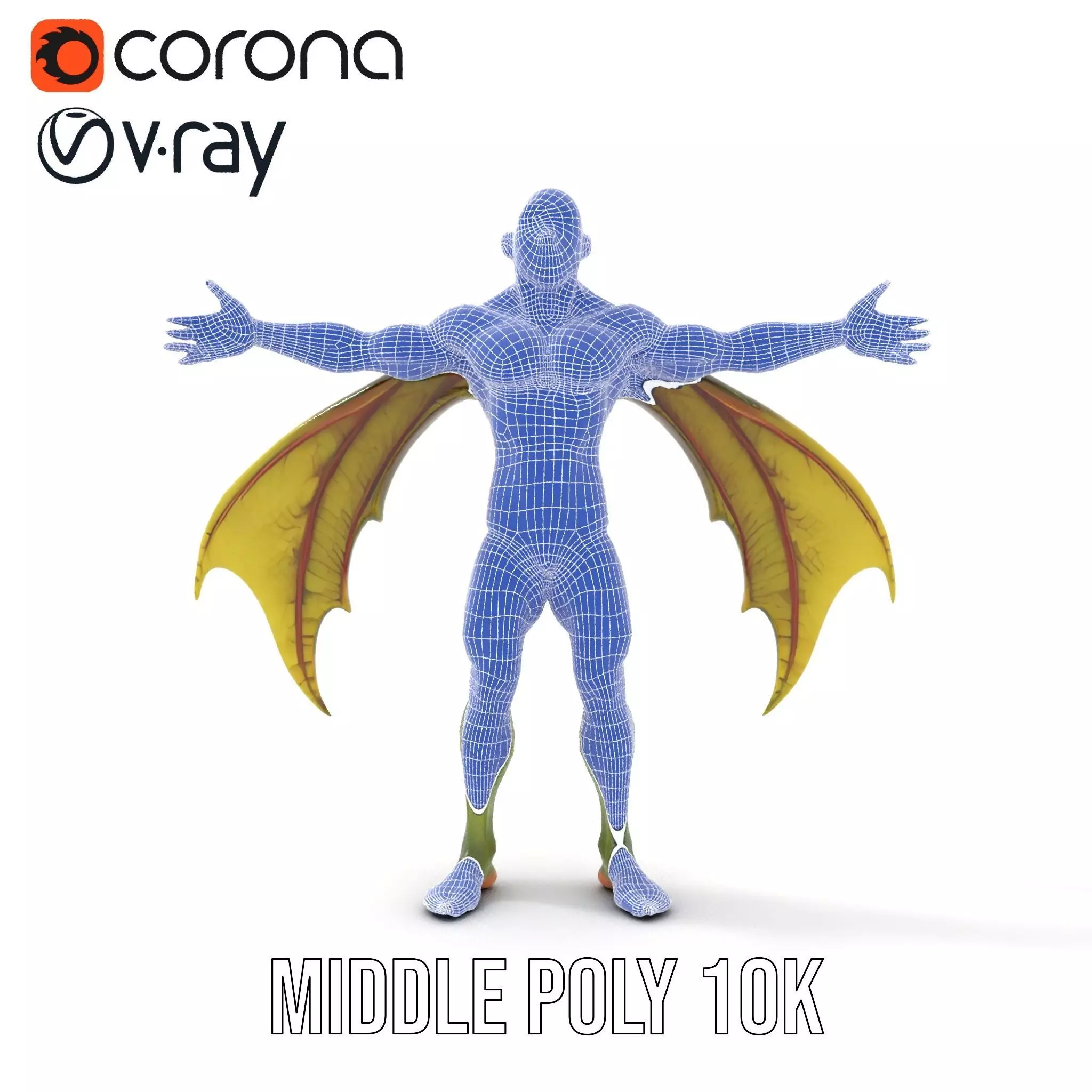 Winged Demon Creature Model Pack Low-poly 3D model_30