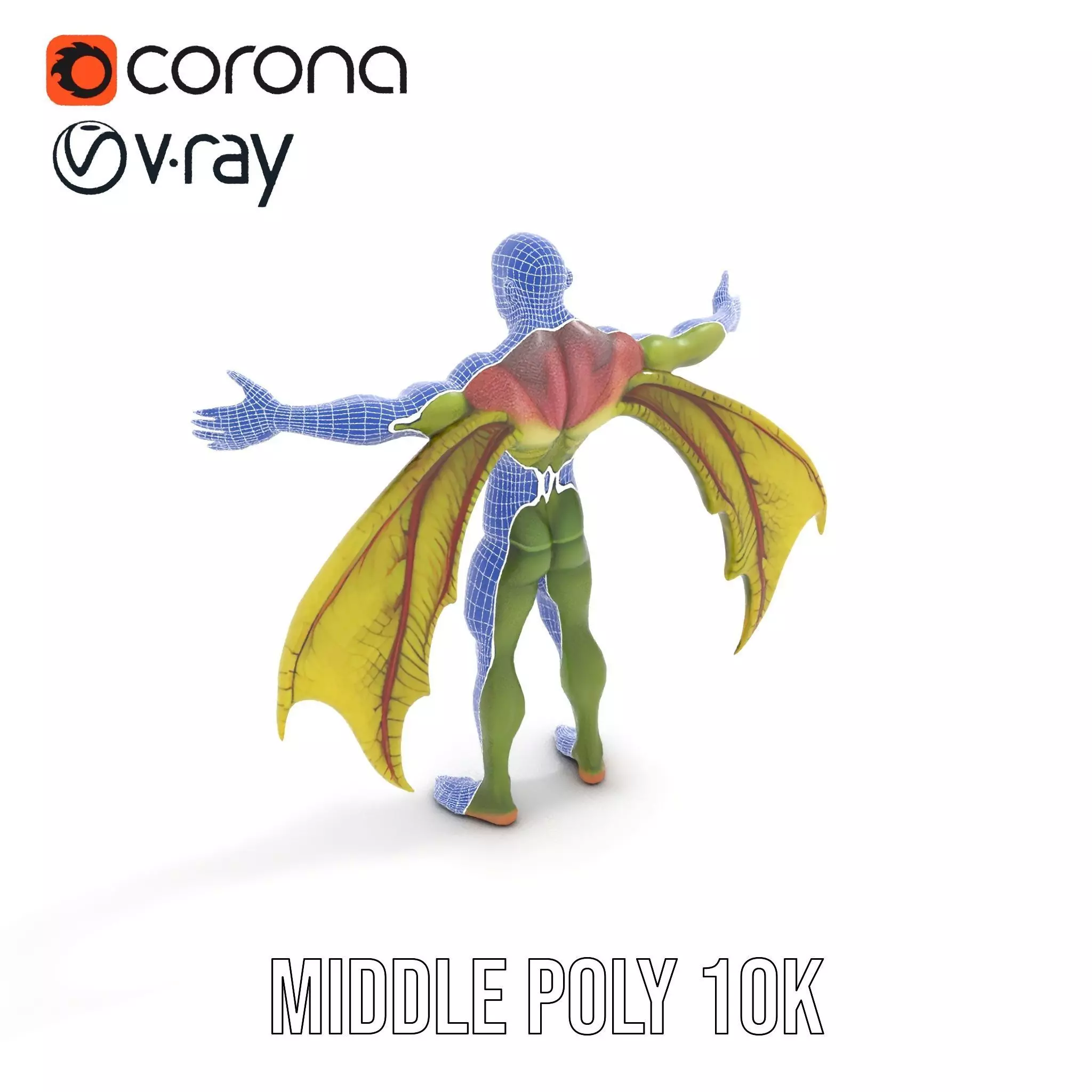 Winged Demon Creature Model Pack Low-poly 3D model_16