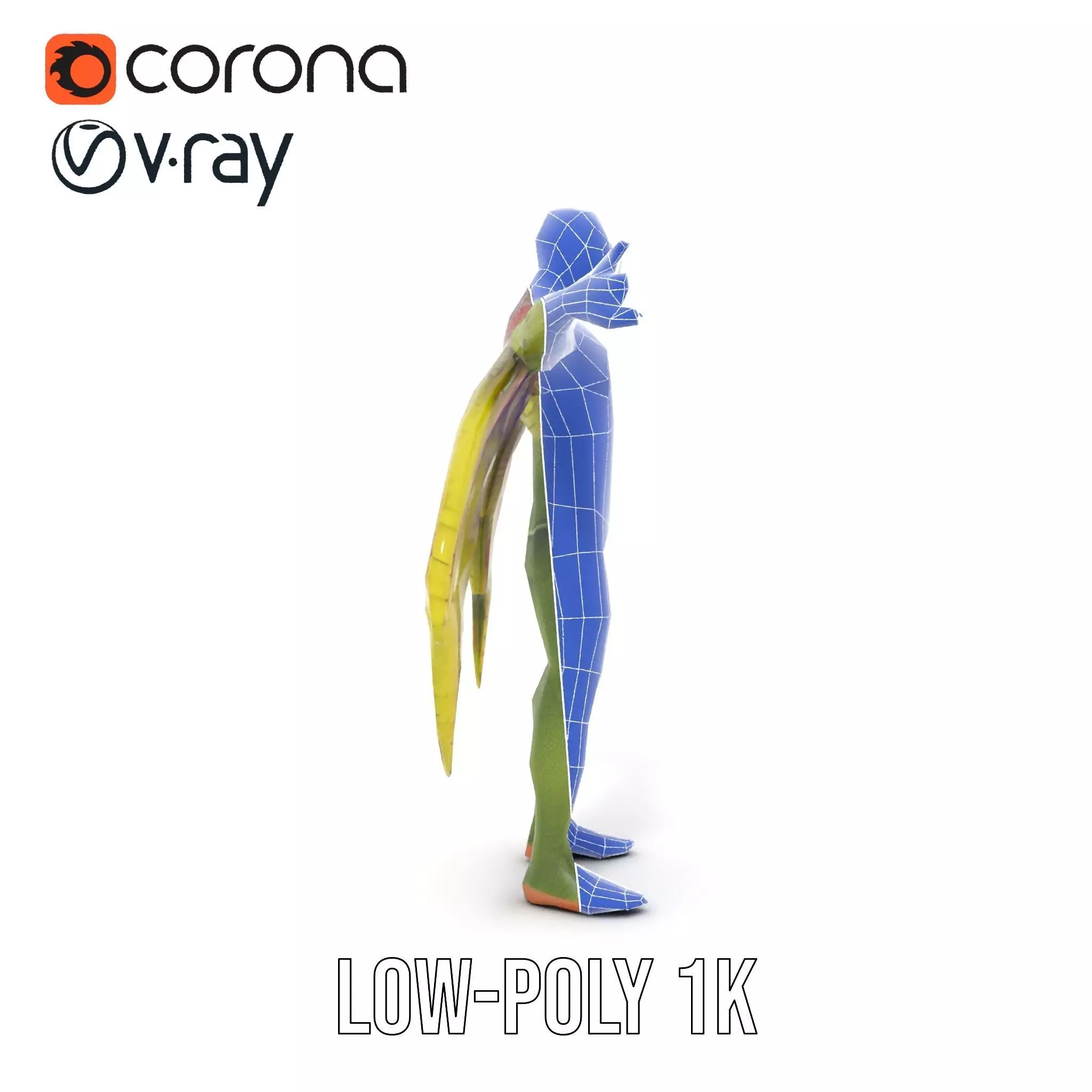 Winged Demon Creature Model Pack Low-poly 3D model_14