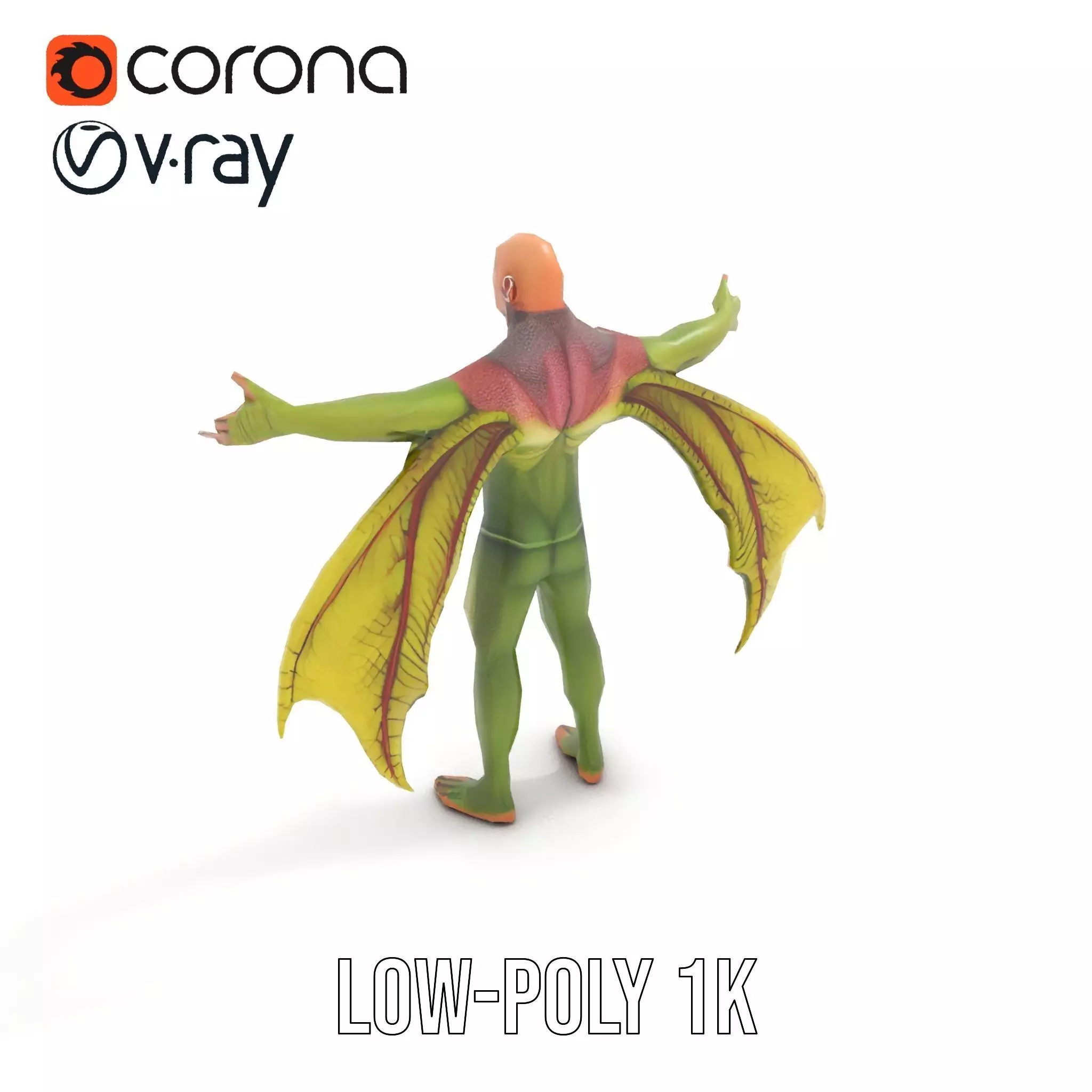 Winged Demon Creature Model Pack Low-poly 3D model_7