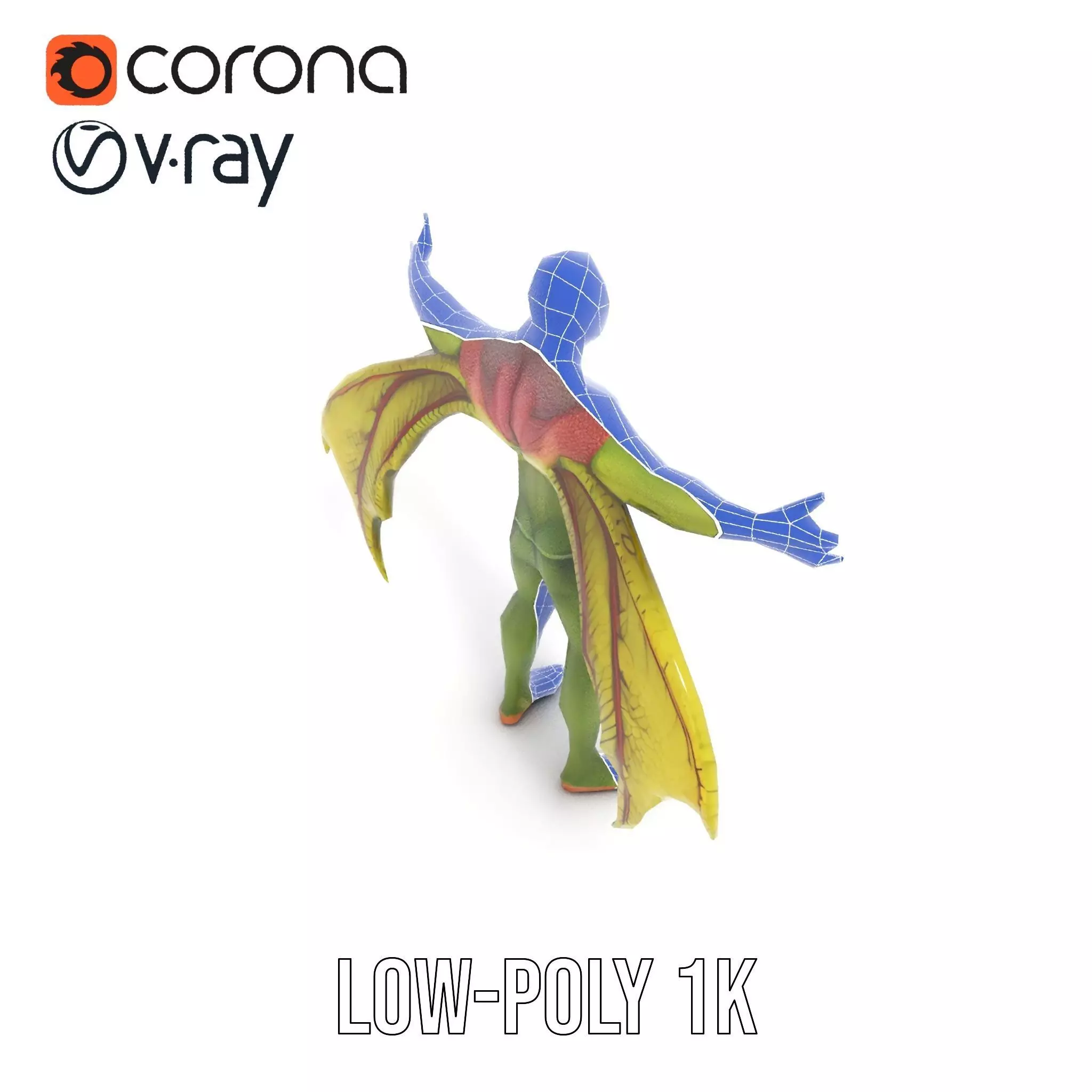 Winged Demon Creature Model Pack Low-poly 3D model_31