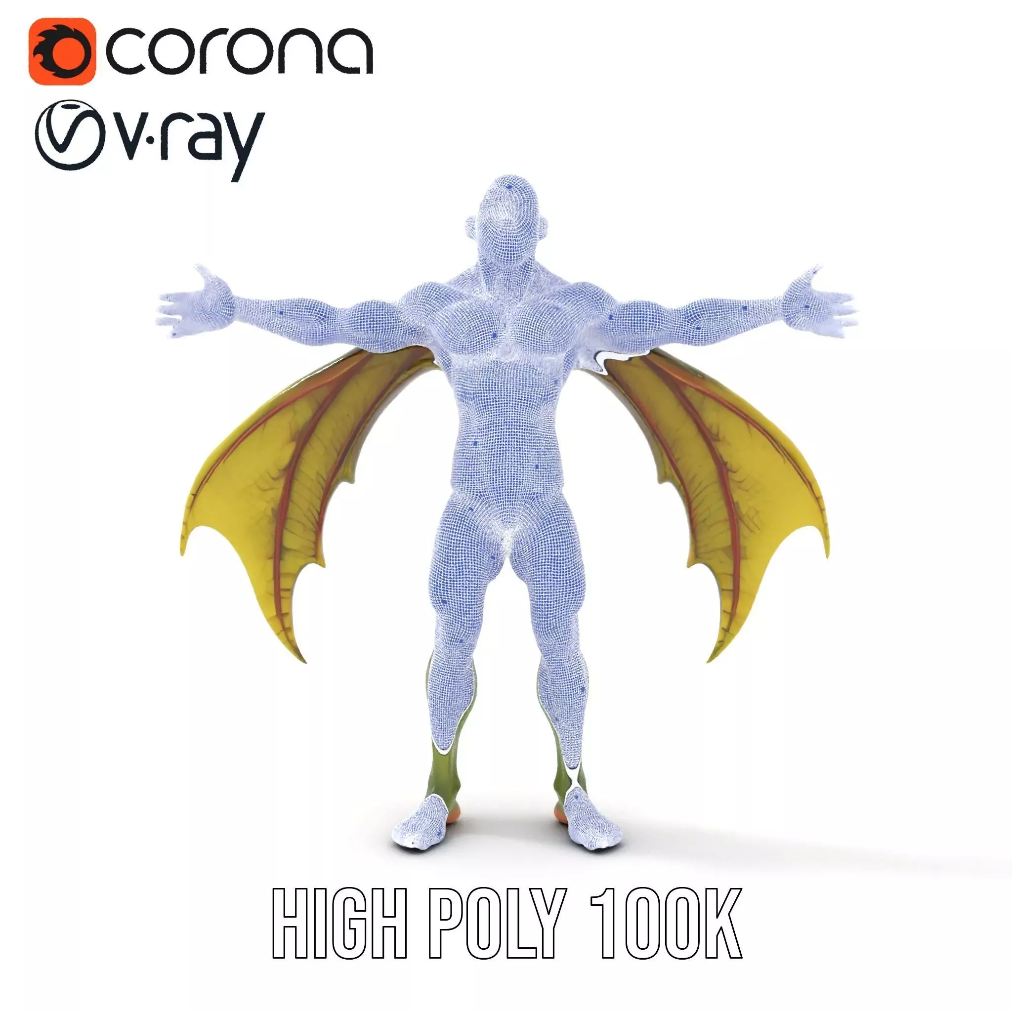 Winged Demon Creature Model Pack Low-poly 3D model_26