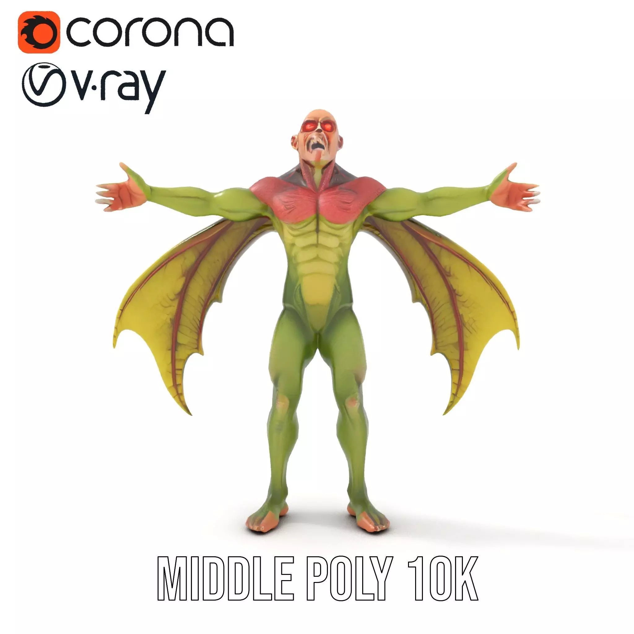 Winged Demon Creature Model Pack Low-poly 3D model_22