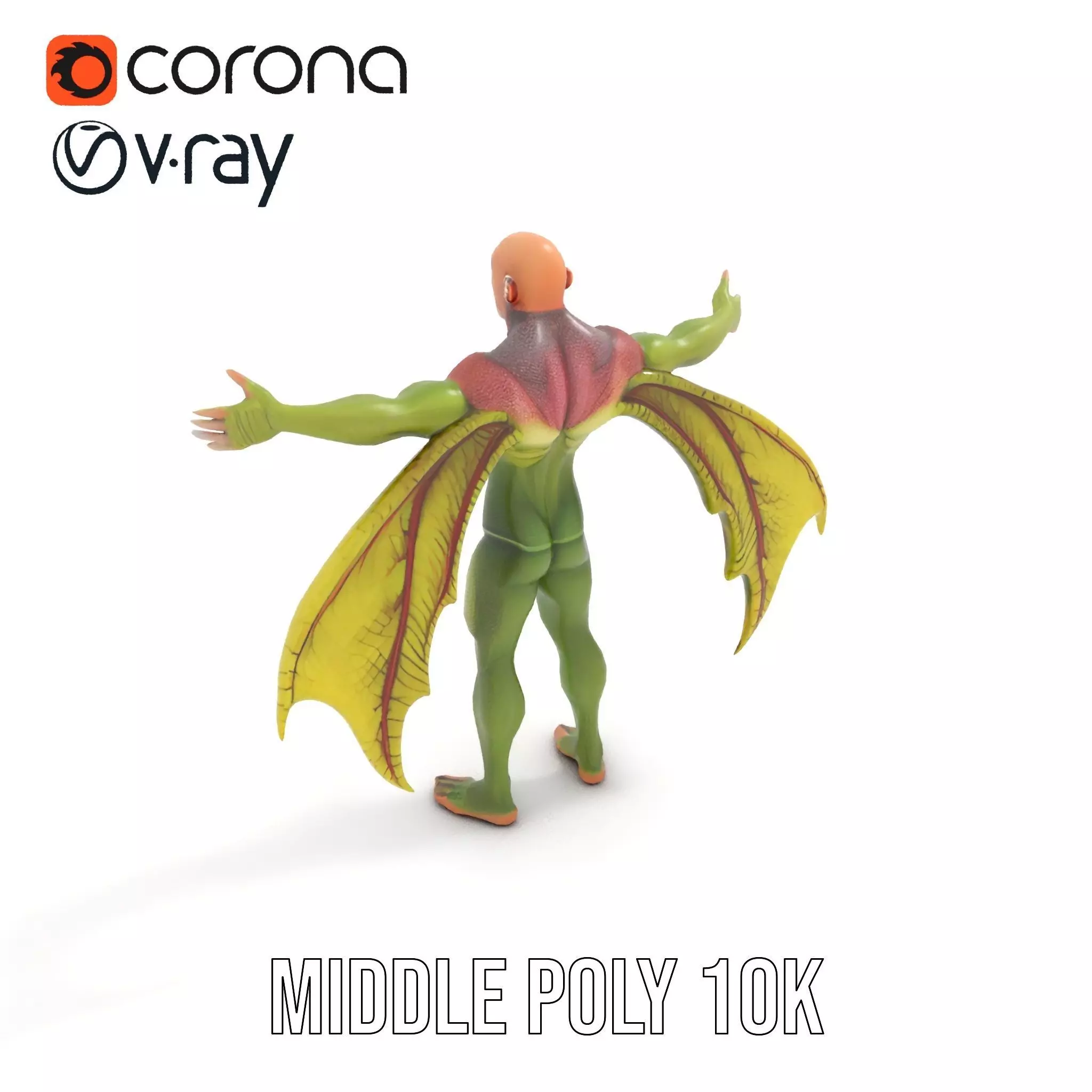 Winged Demon Creature Model Pack Low-poly 3D model_13