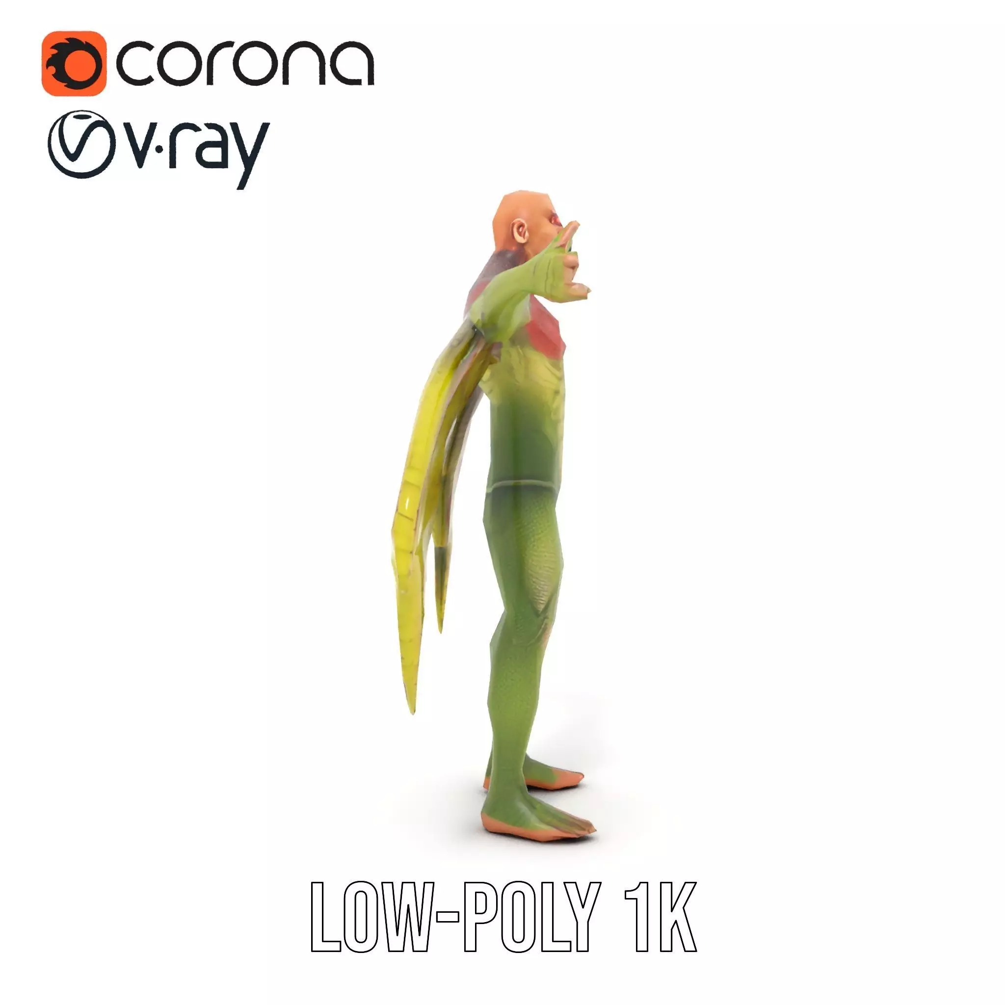 Winged Demon Creature Model Pack Low-poly 3D model_20