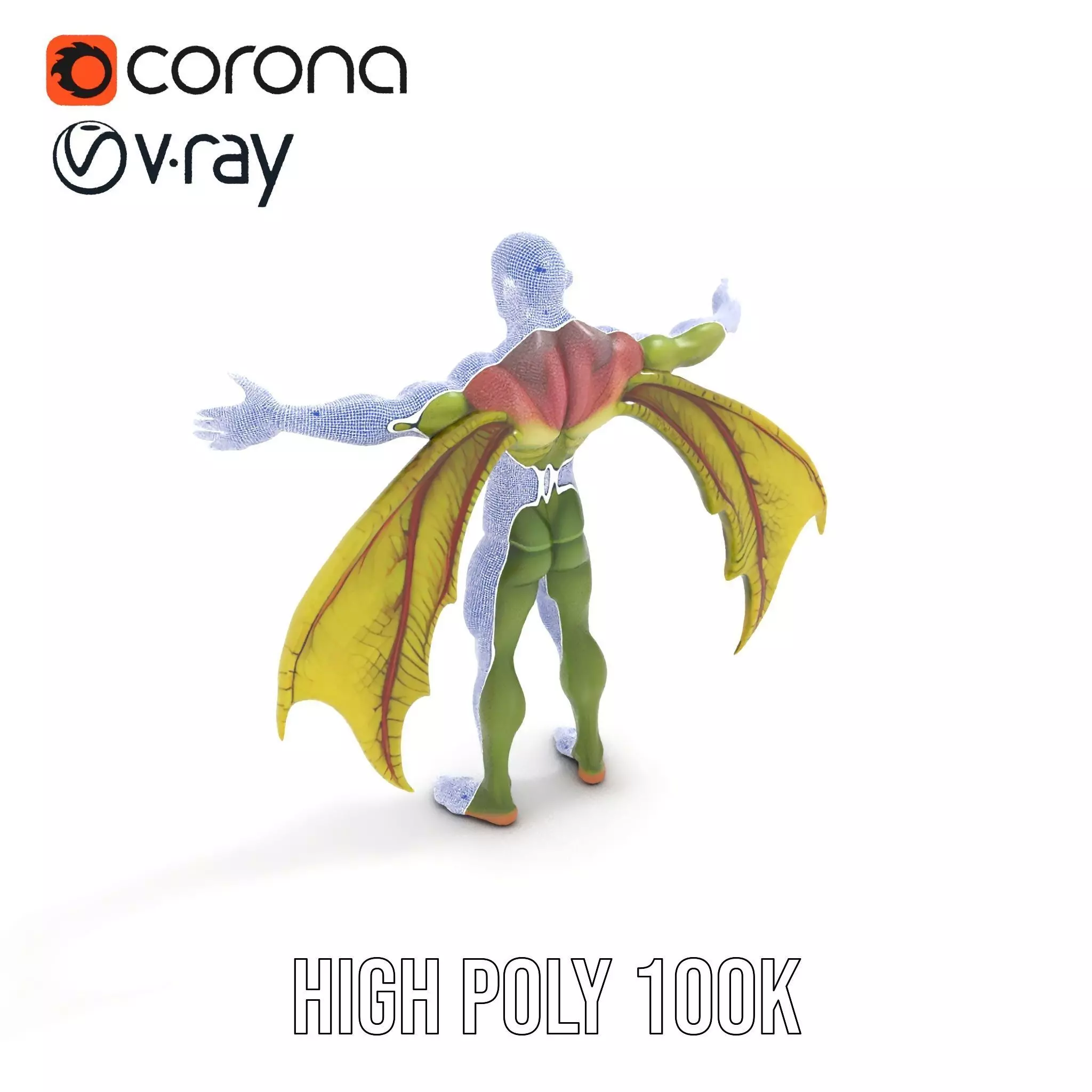 Winged Demon Creature Model Pack Low-poly 3D model_32