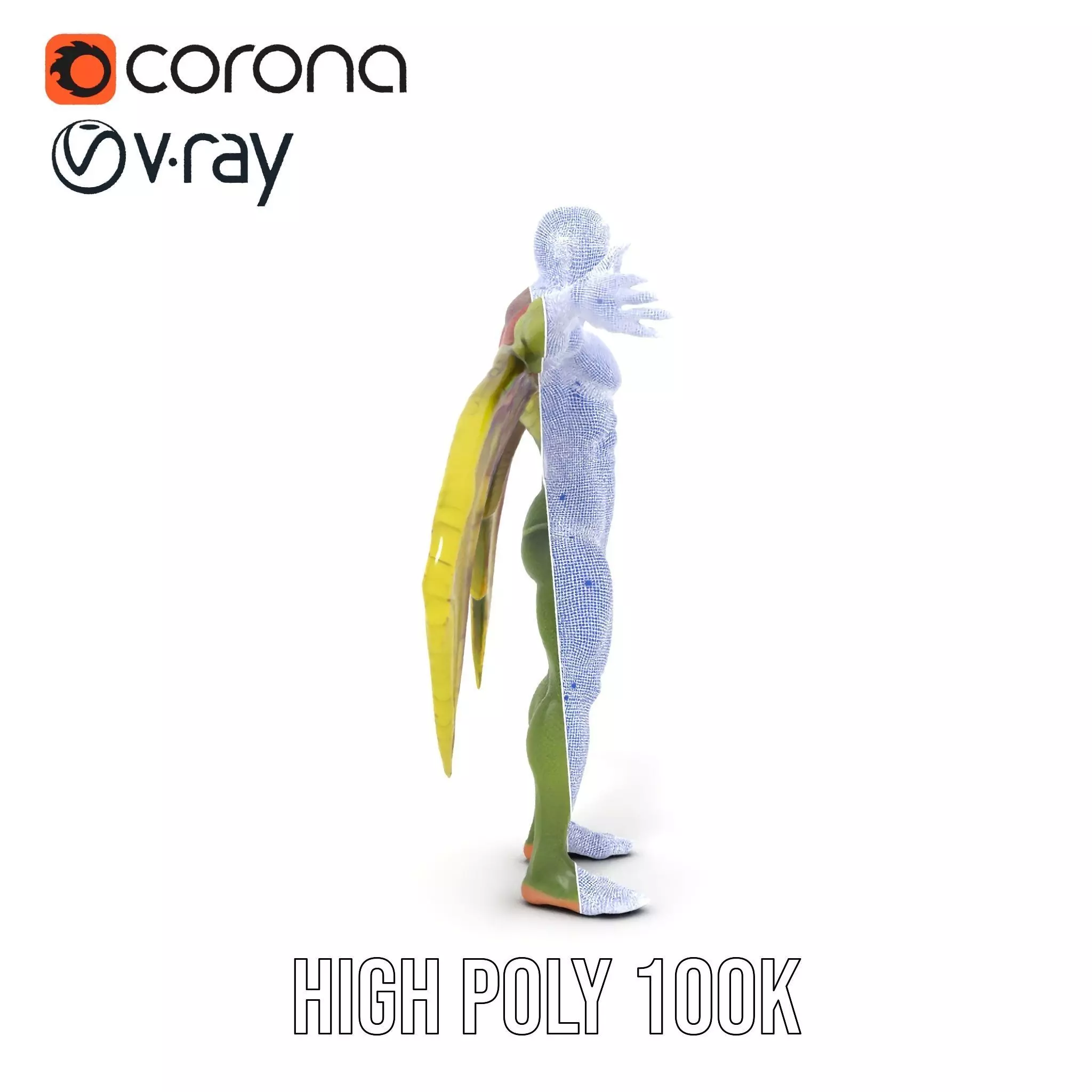 Winged Demon Creature Model Pack Low-poly 3D model_33