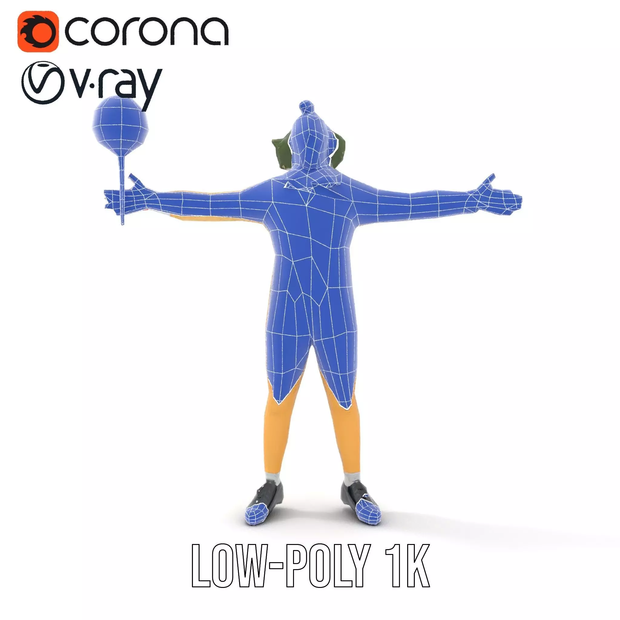 Clown Character with Balloon Model Pack Low-poly 3D model_24