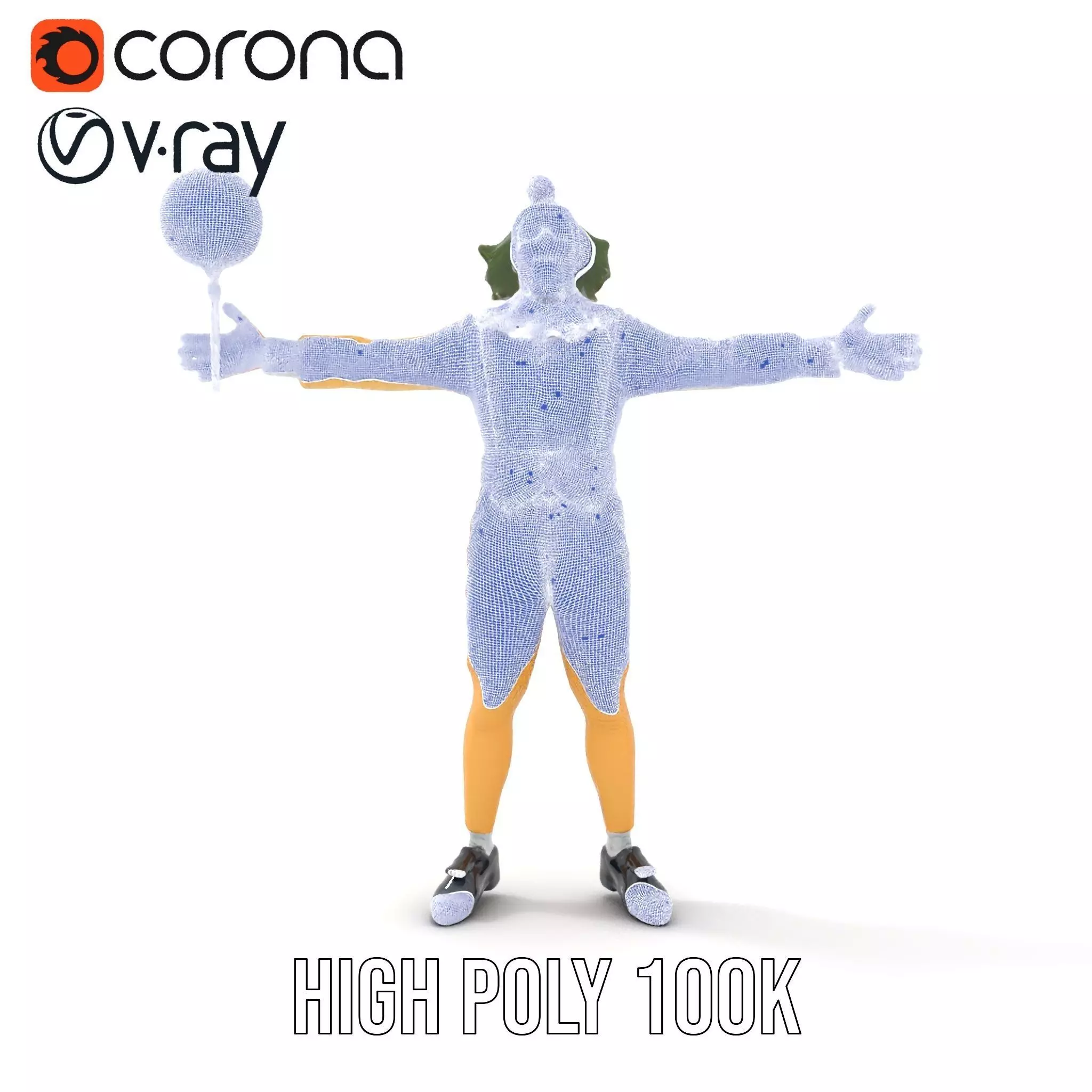 Clown Character with Balloon Model Pack Low-poly 3D model_33