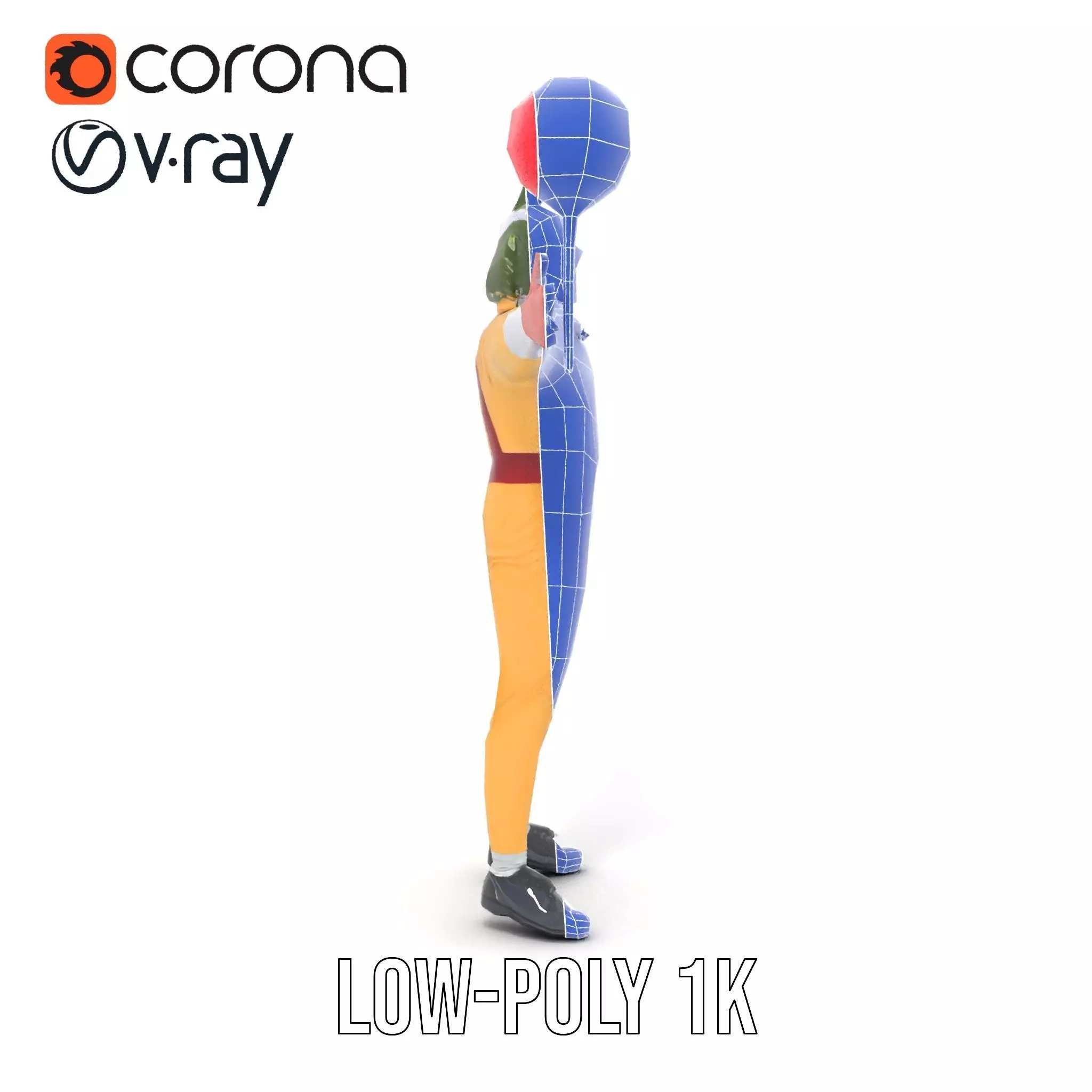 Clown Character with Balloon Model Pack Low-poly 3D model_9