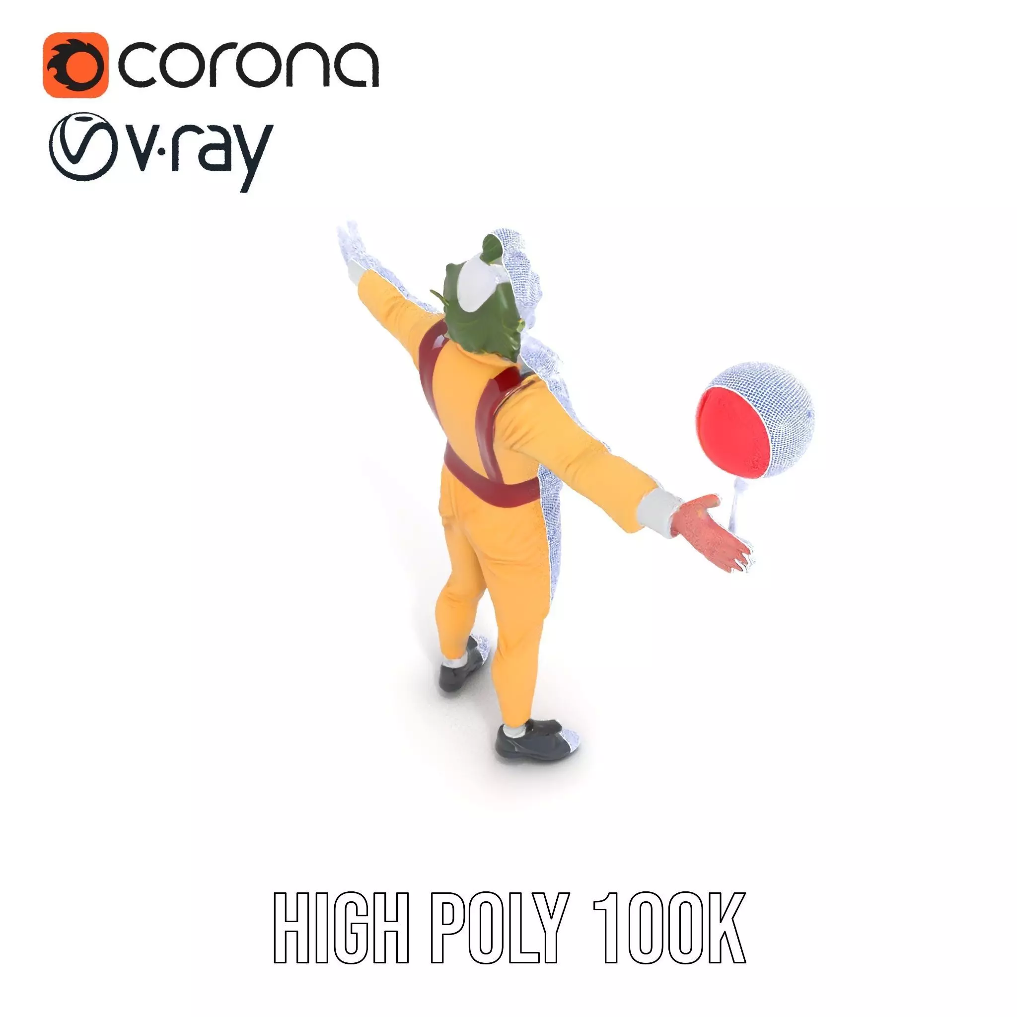 Clown Character with Balloon Model Pack Low-poly 3D model_32