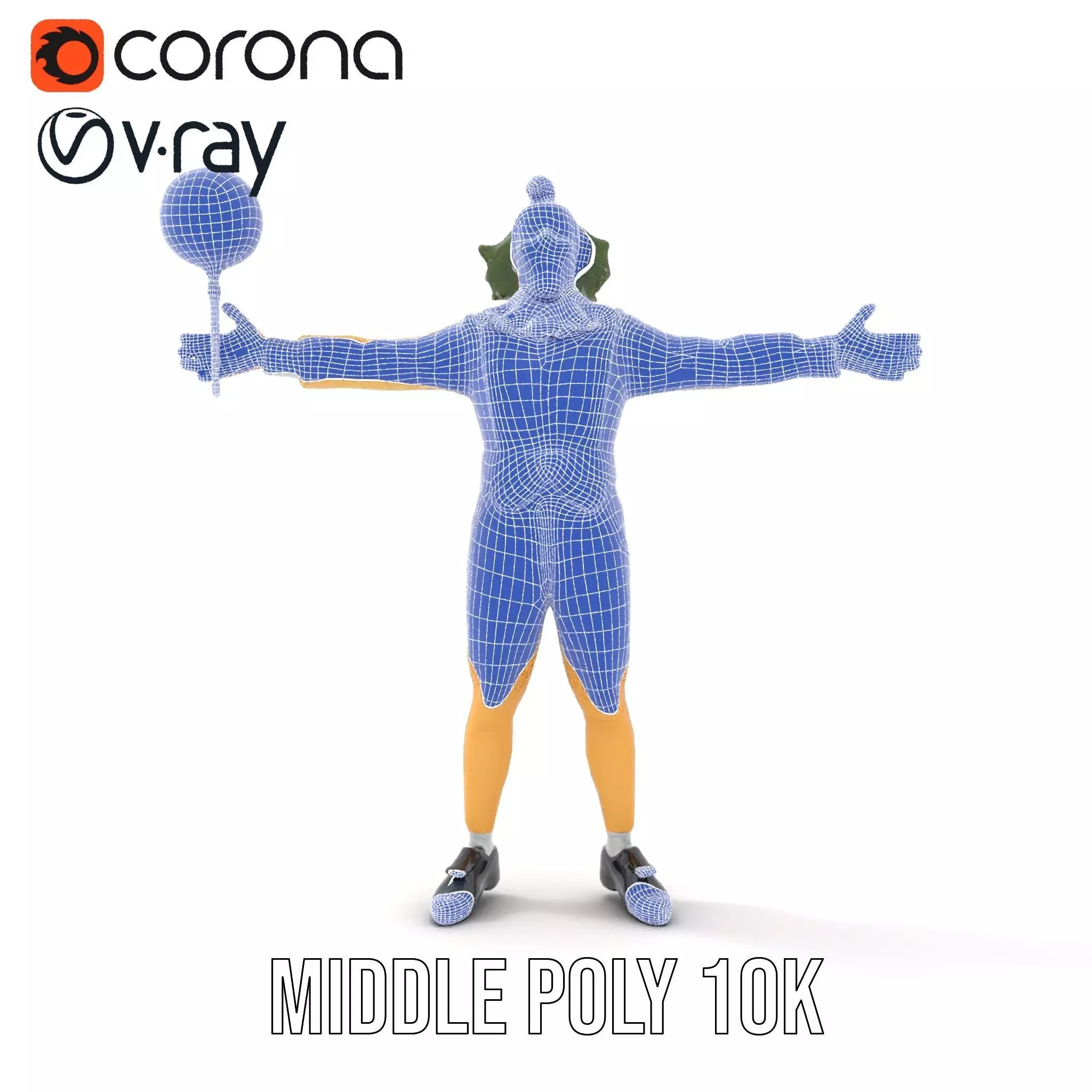 Clown Character with Balloon Model Pack Low-poly 3D model_26