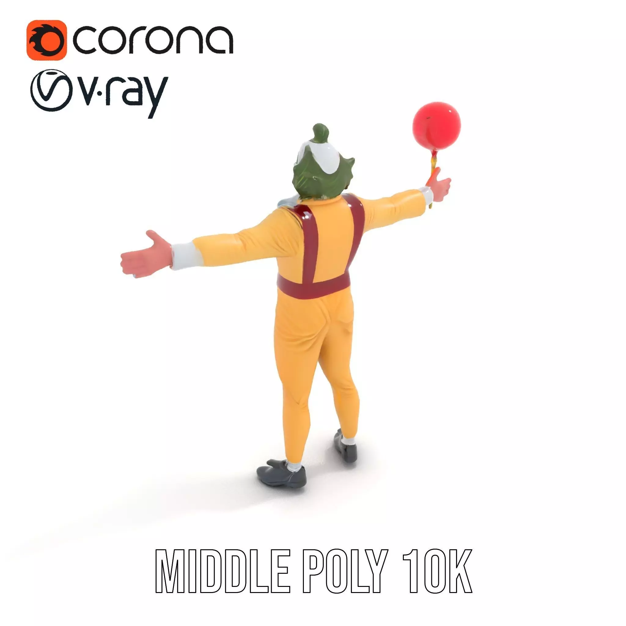 Clown Character with Balloon Model Pack Low-poly 3D model_21