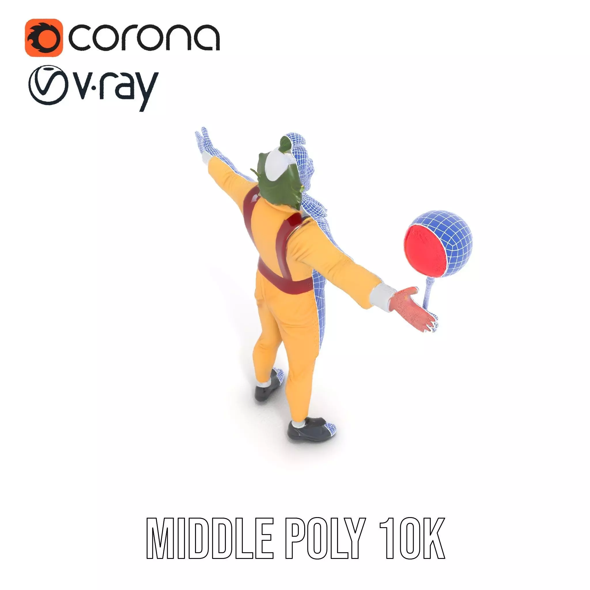 Clown Character with Balloon Model Pack Low-poly 3D model_23