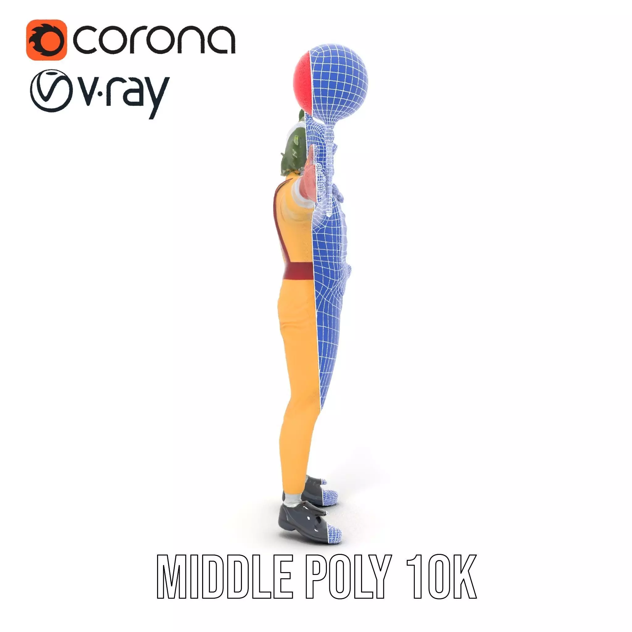 Clown Character with Balloon Model Pack Low-poly 3D model_29