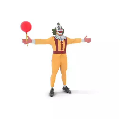Clown Character with Balloon Model Pack Low-poly 3D model