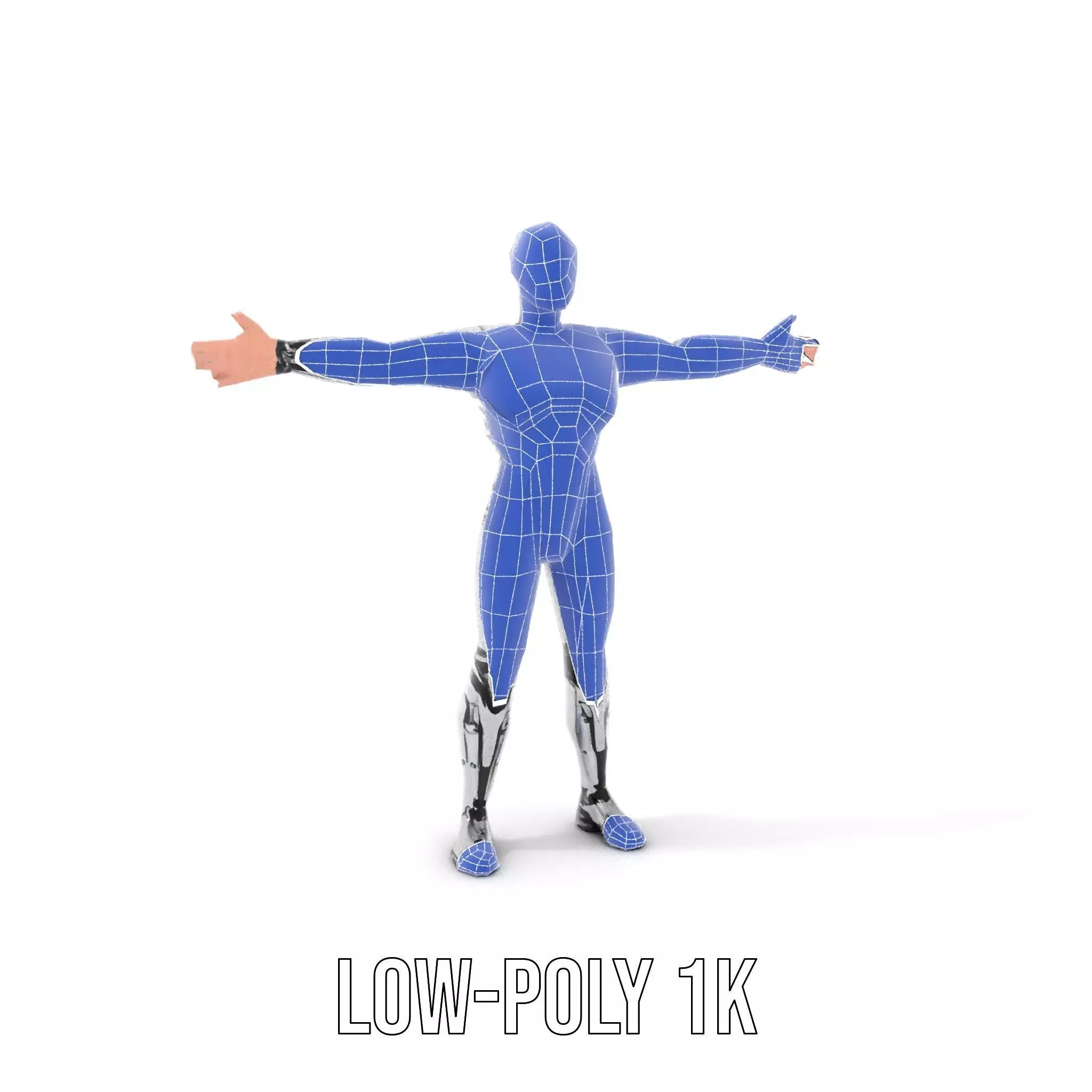 Futuristic Humanoid Robot Model Pack Low-poly 3D model_19