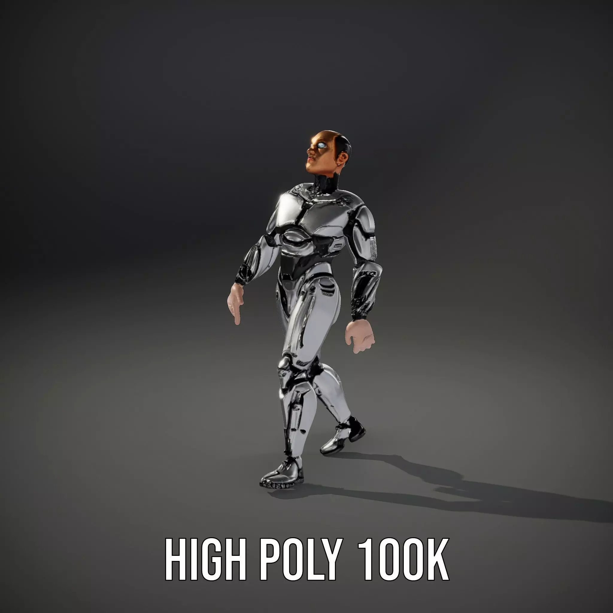 Futuristic Humanoid Robot Model Pack Low-poly 3D model_31