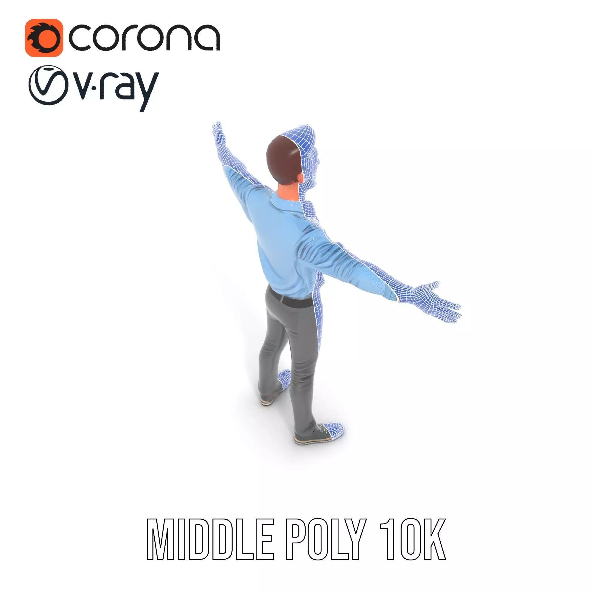 Cartoon Businessman Character Model Pack Low-poly 3D model_24