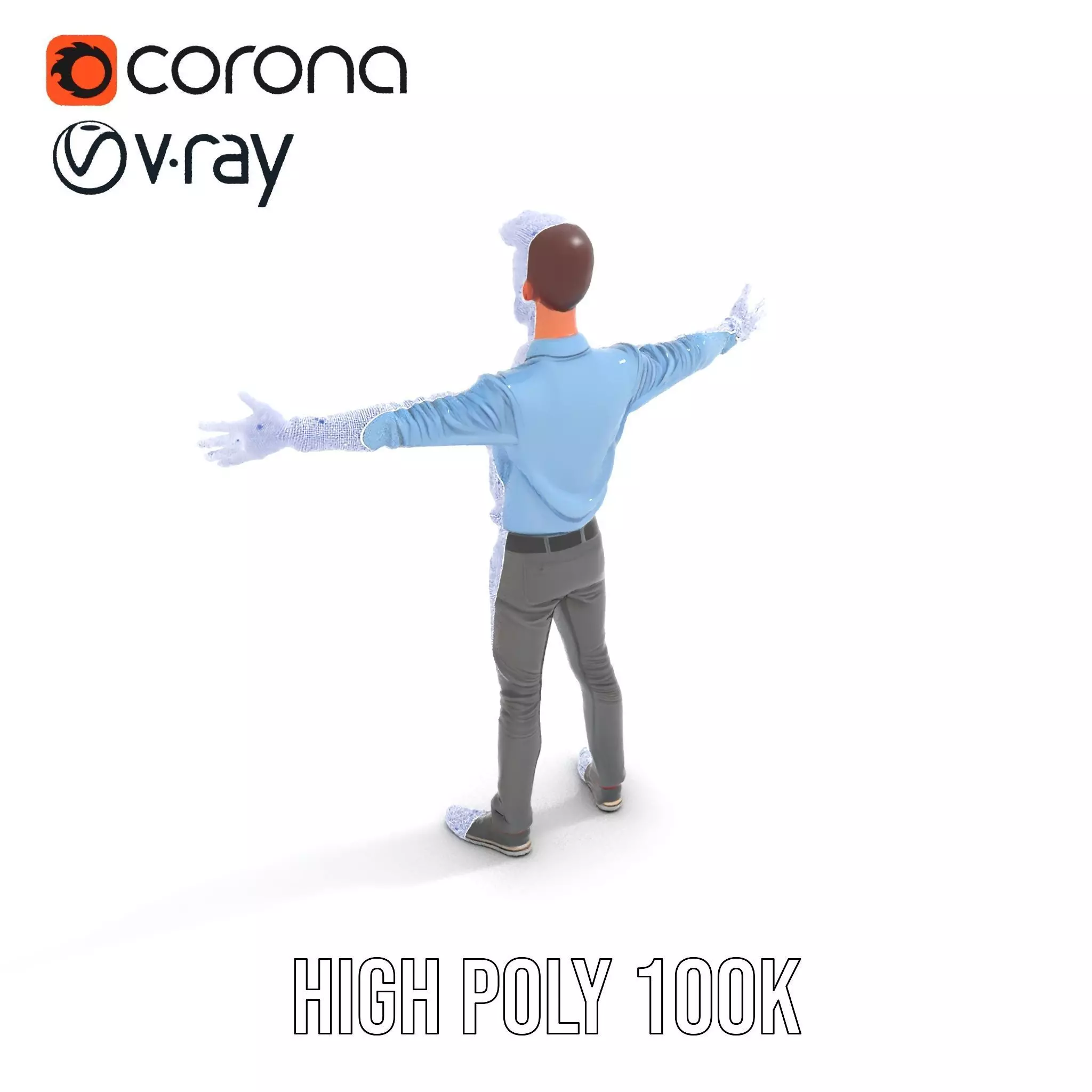 Cartoon Businessman Character Model Pack Low-poly 3D model_23