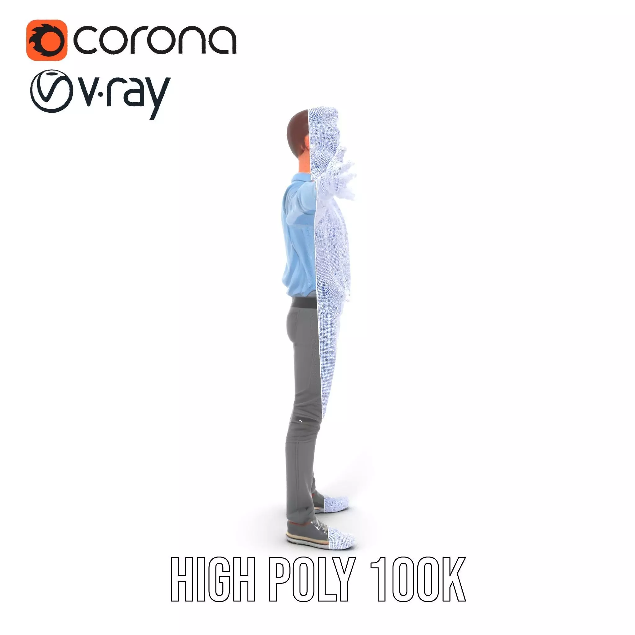 Cartoon Businessman Character Model Pack Low-poly 3D model_33