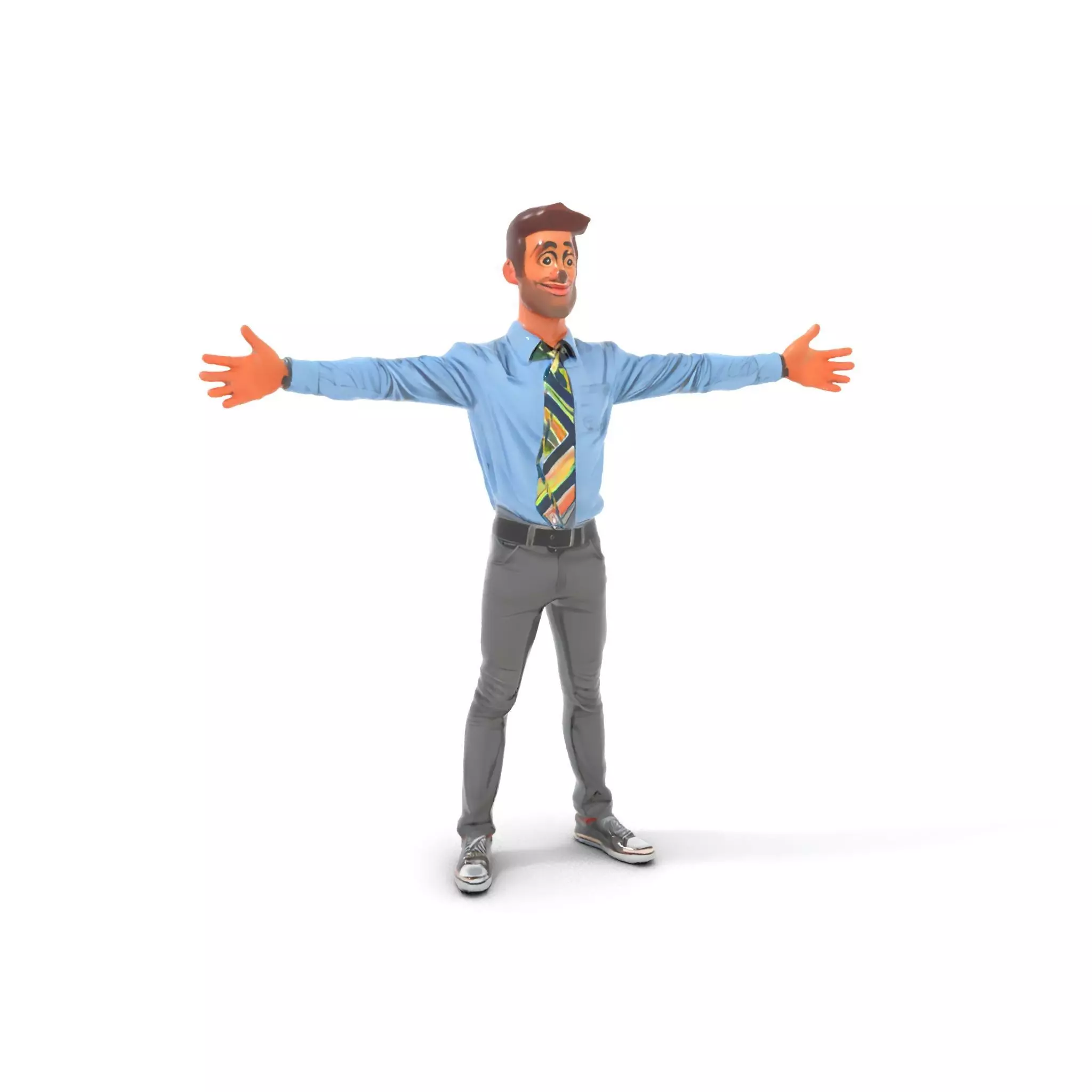 Cartoon Businessman Character Model Pack Low-poly 3D model_0
