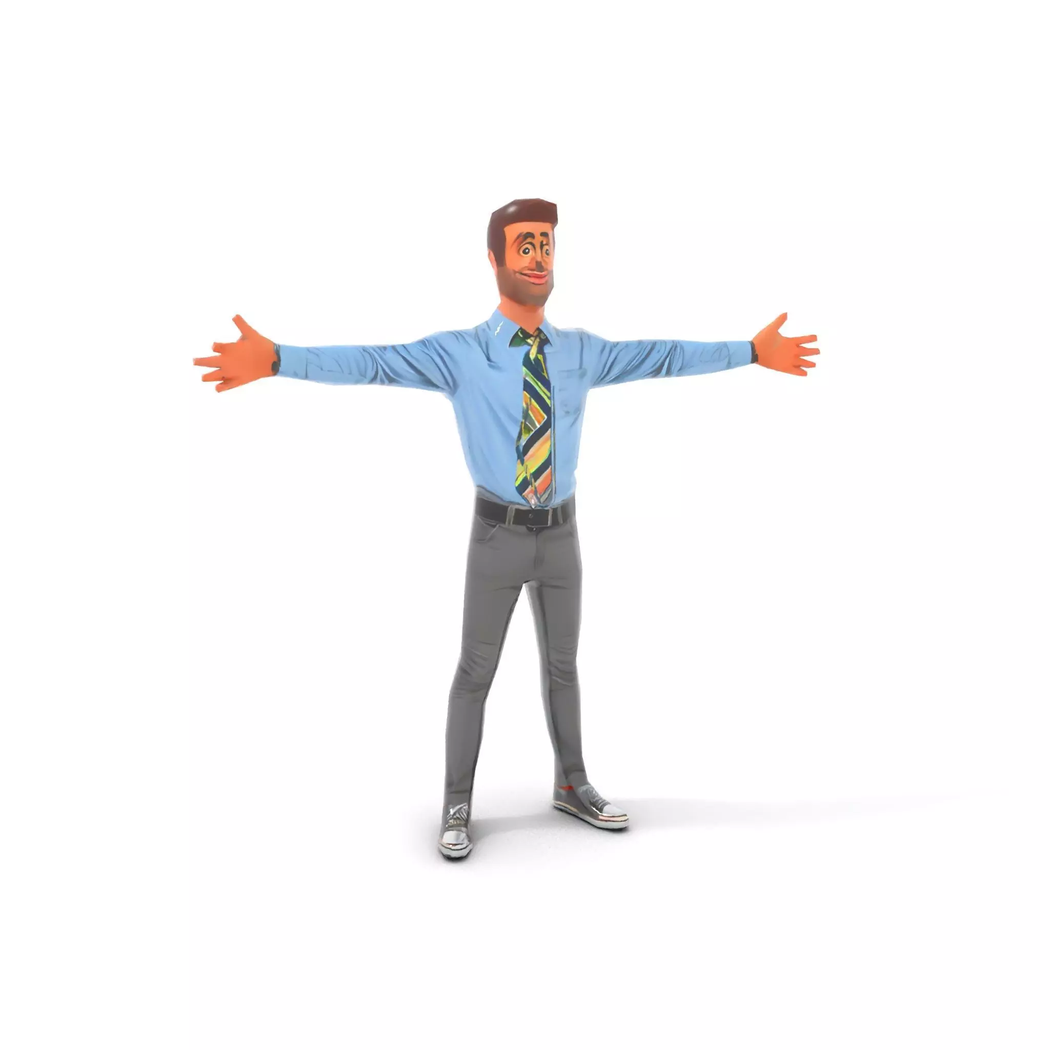 Cartoon Businessman Character Model Pack Low-poly 3D model_7