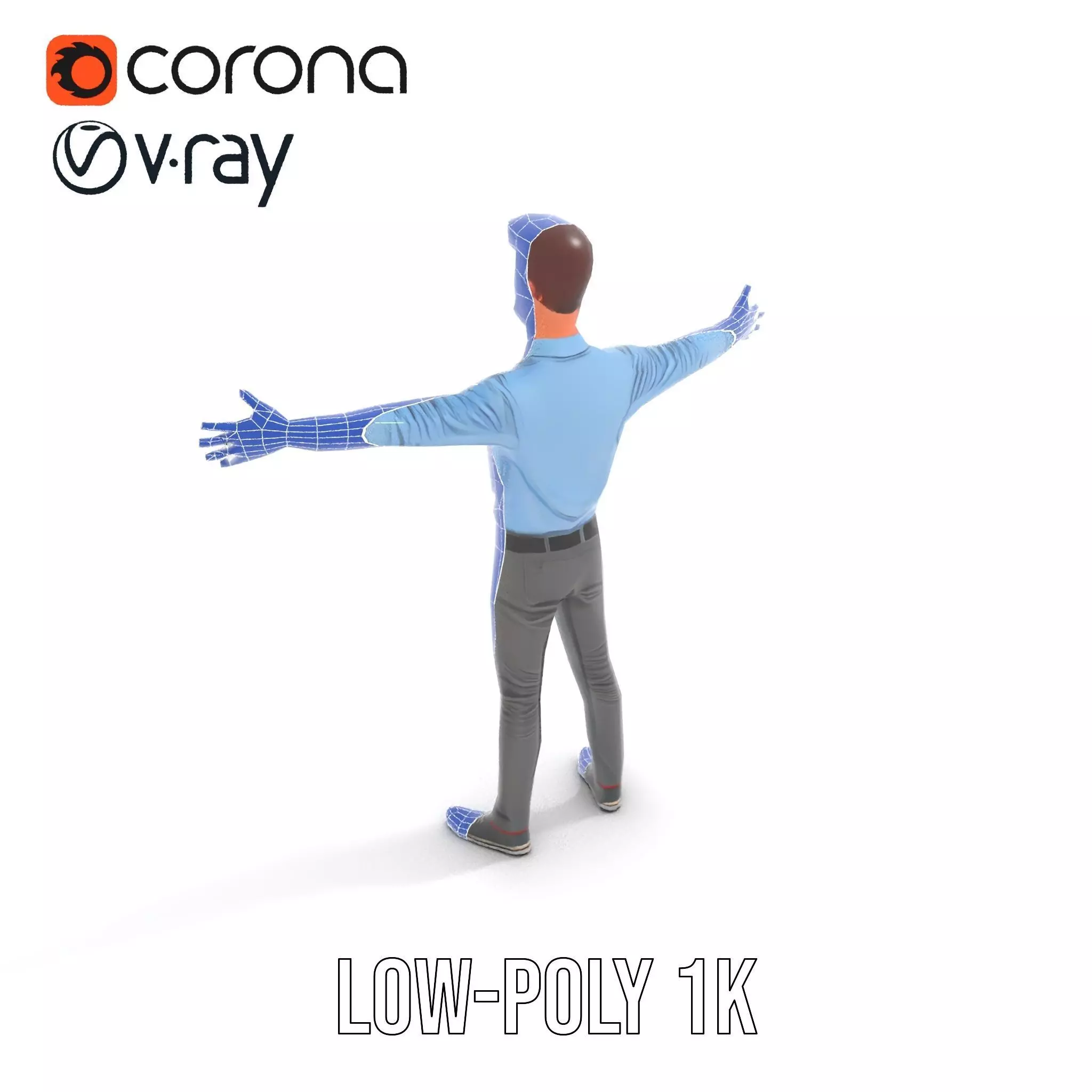 Cartoon Businessman Character Model Pack Low-poly 3D model_28