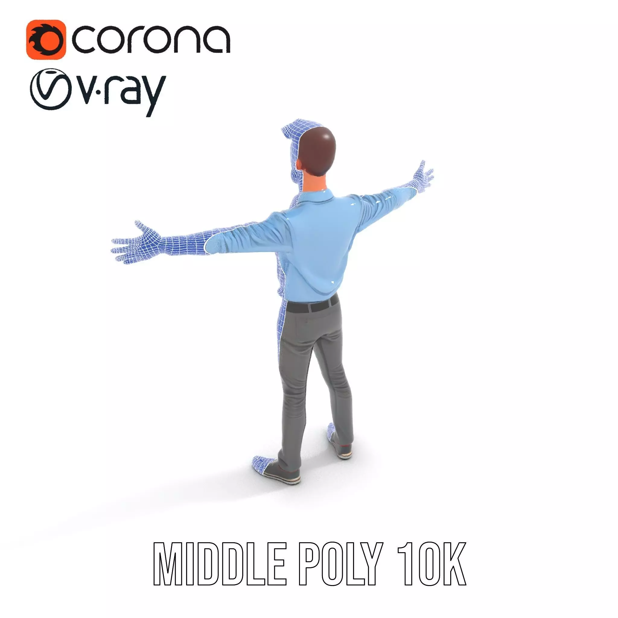 Cartoon Businessman Character Model Pack Low-poly 3D model_29