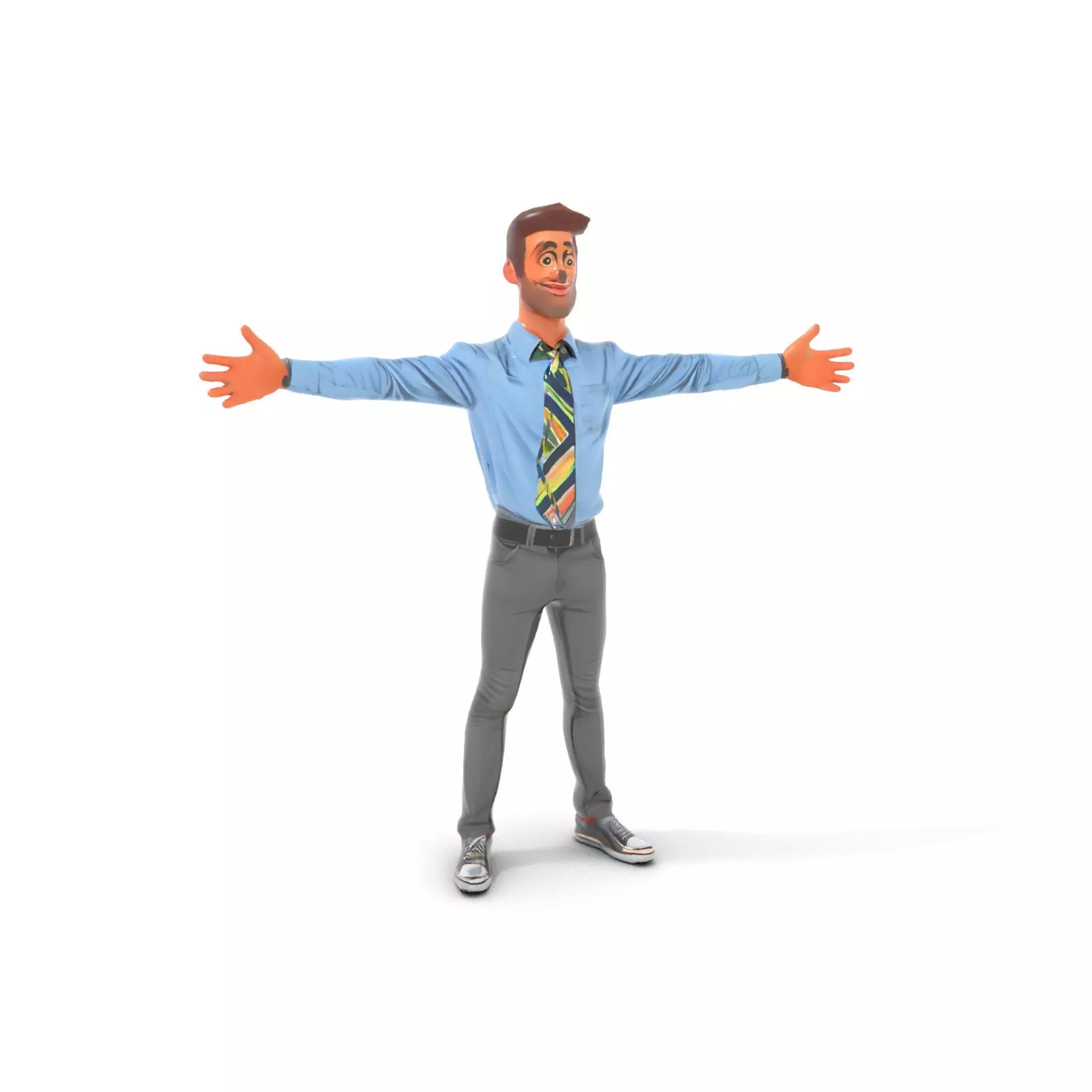 Cartoon Businessman Character Model Pack Low-poly 3D model_5