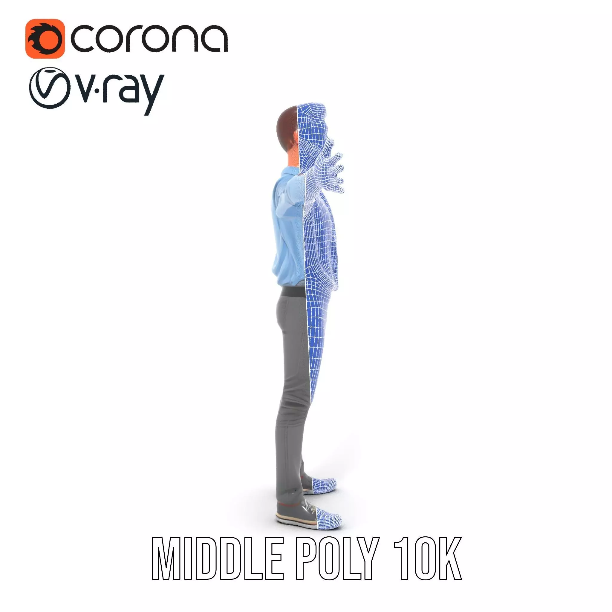 Cartoon Businessman Character Model Pack Low-poly 3D model_10