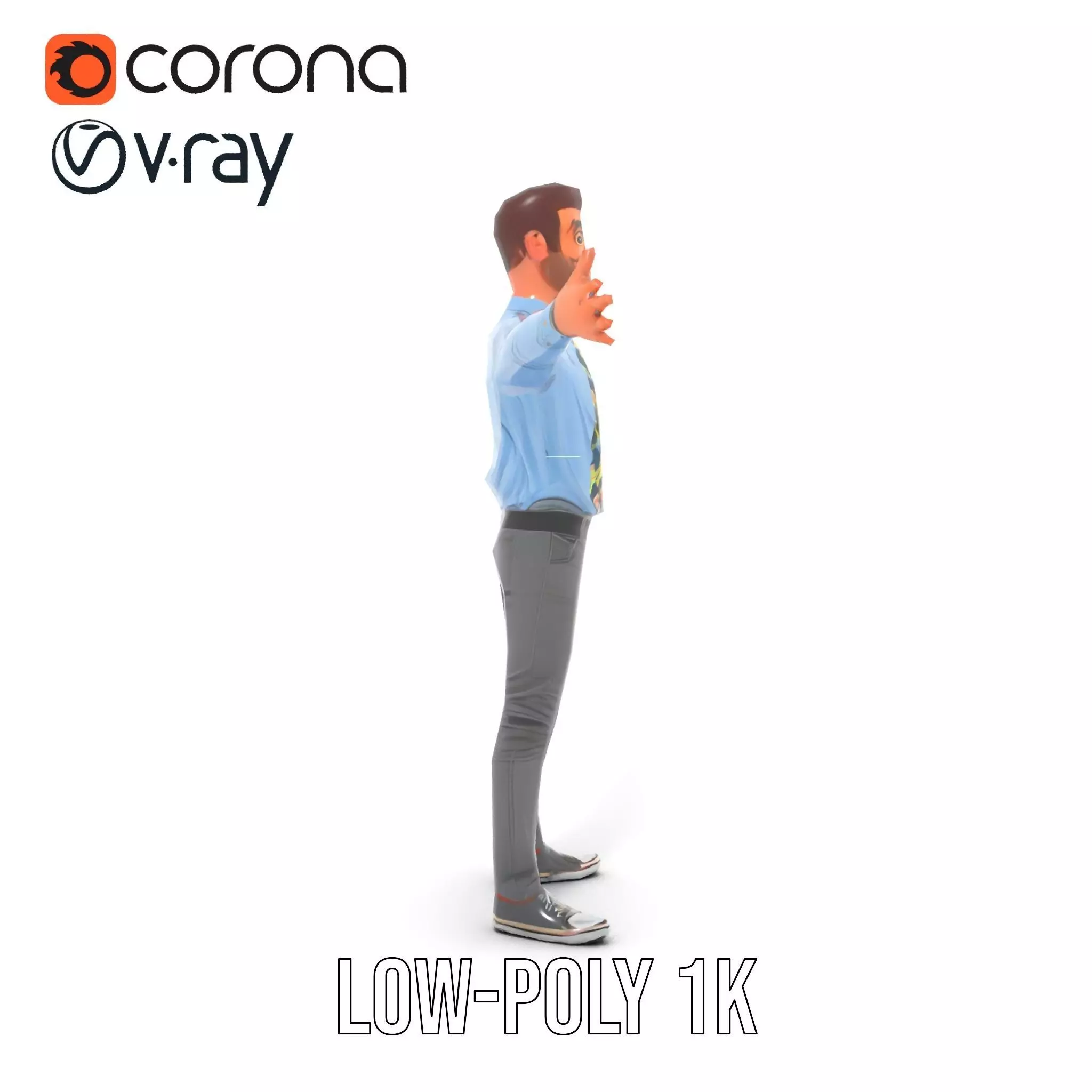 Cartoon Businessman Character Model Pack Low-poly 3D model_22