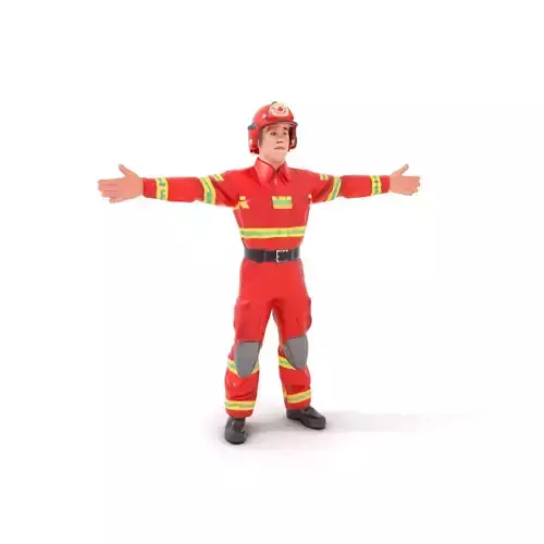 Firefighter Uniform Model Pack Low-poly 3D model