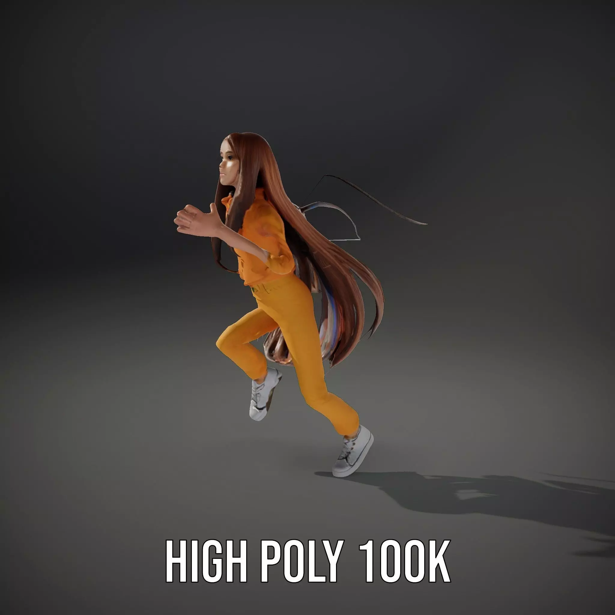 Casual Fashion Girl Character Model Pack Low-poly 3D model_34