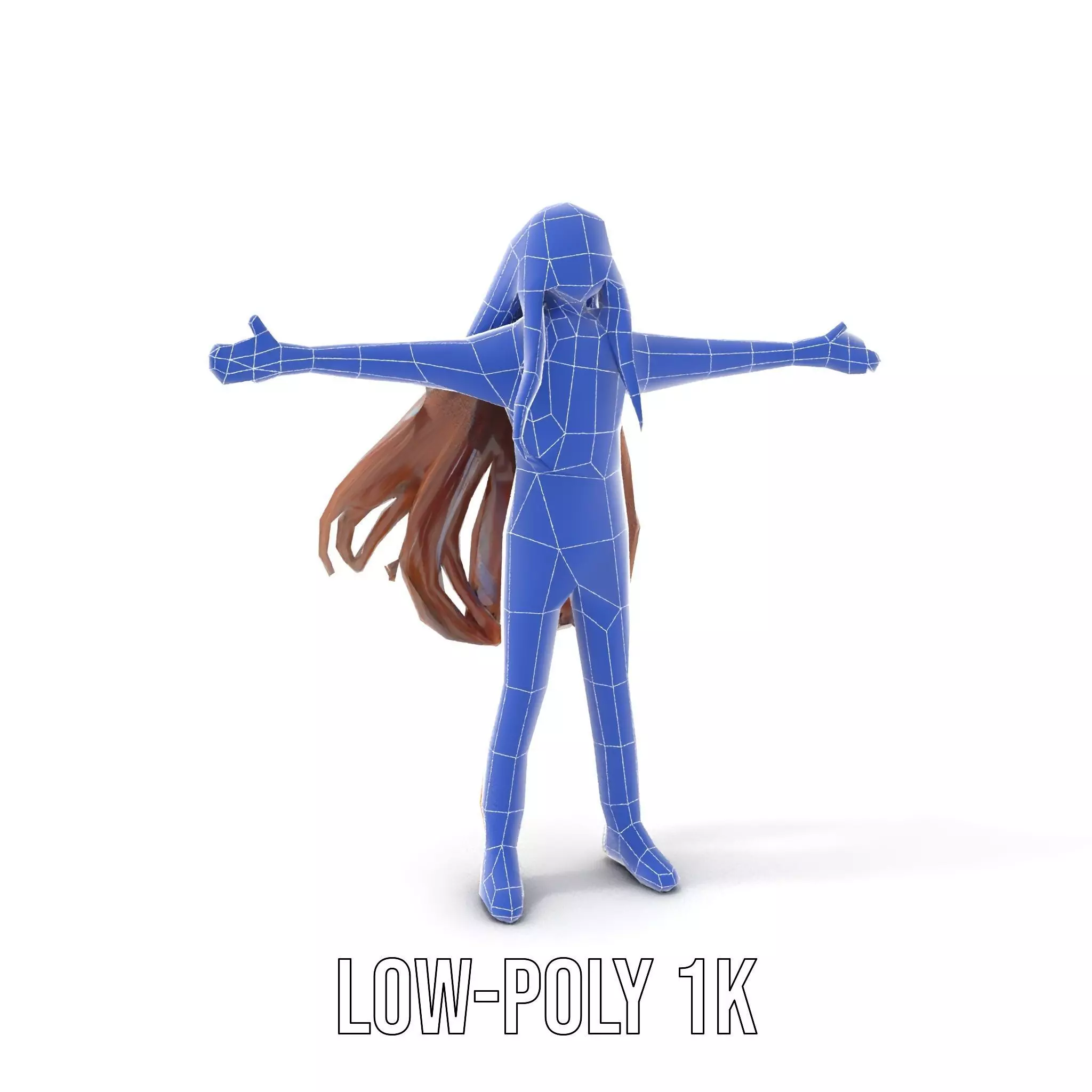 Casual Fashion Girl Character Model Pack Low-poly 3D model_25