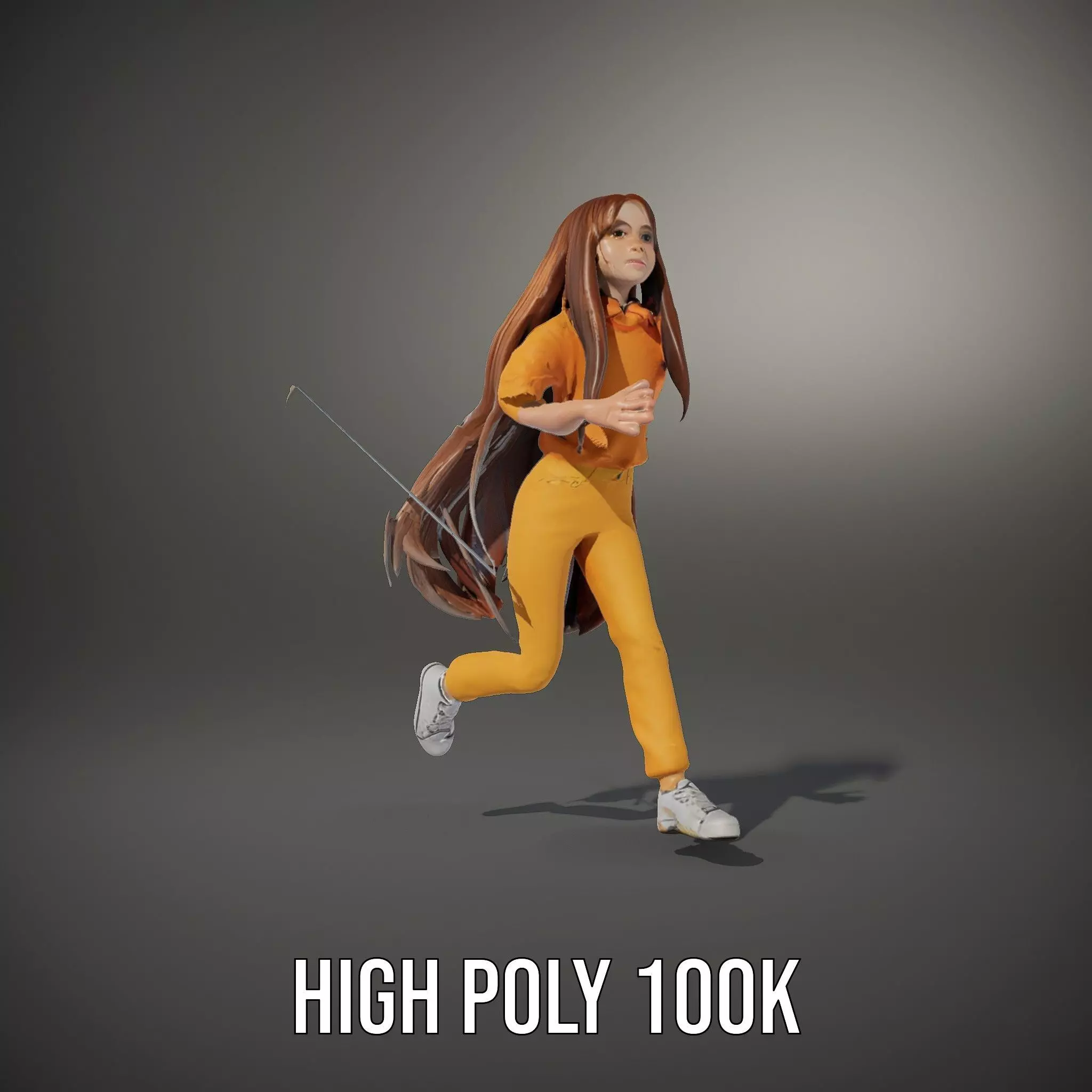 Casual Fashion Girl Character Model Pack Low-poly 3D model_33