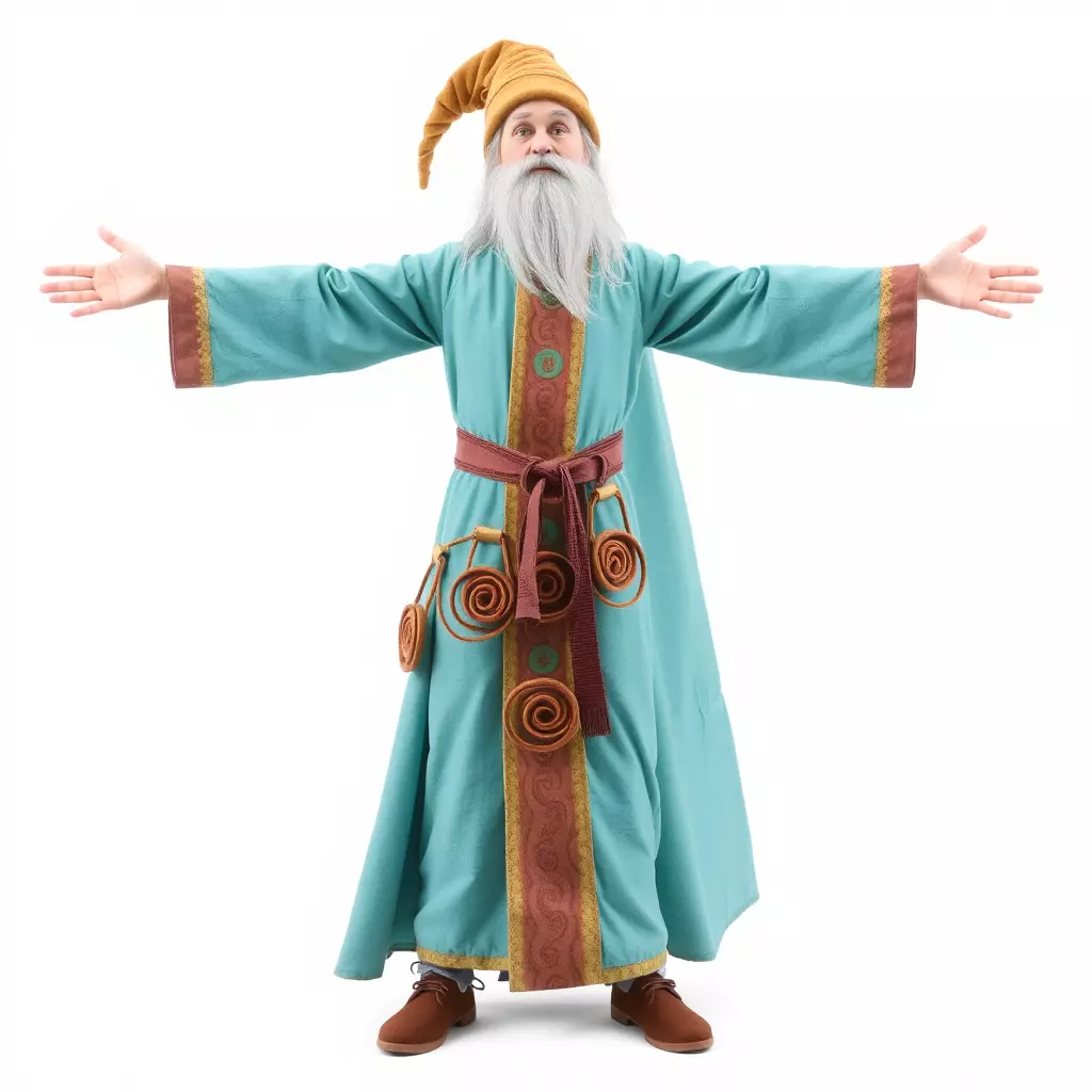 Wizard Character Model Pack with Detailed Robes Low-poly 3D model_2