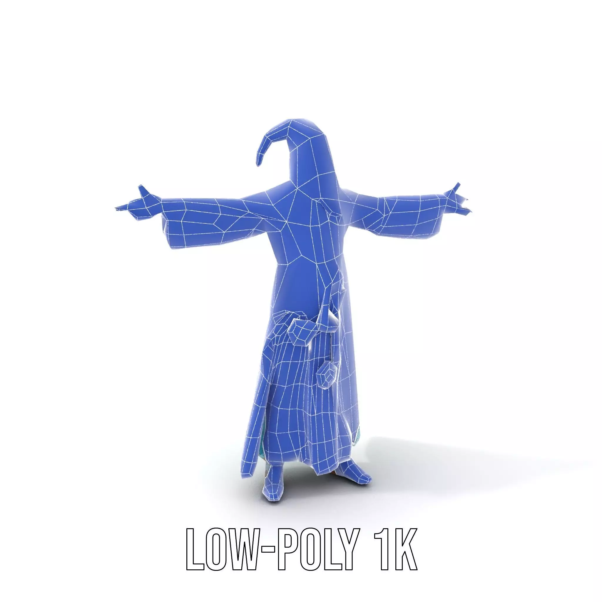 Wizard Character Model Pack with Detailed Robes Low-poly 3D model_30