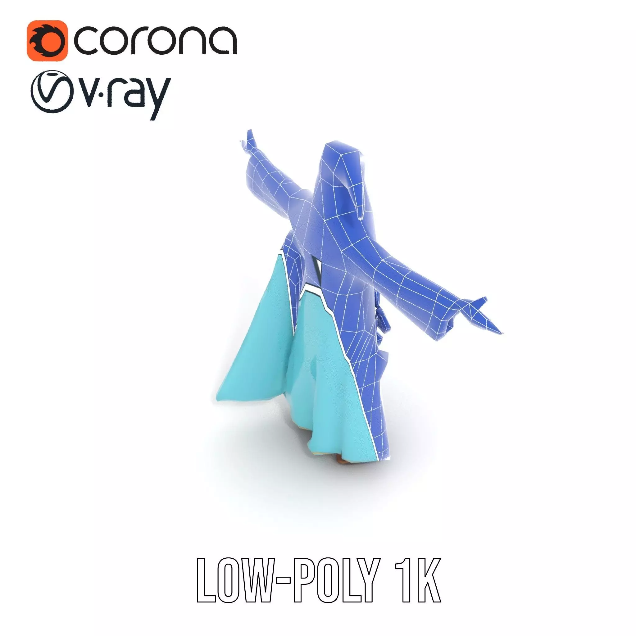 Wizard Character Model Pack with Detailed Robes Low-poly 3D model_8